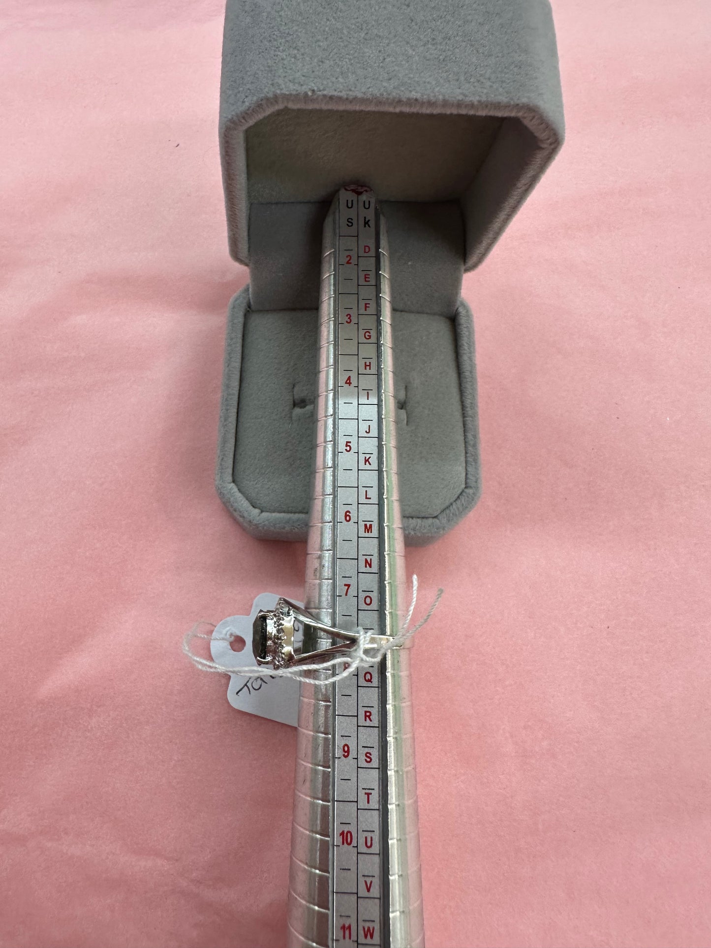 925 Sterling Silver Green Sapphire + White Sapphire, Origin: Tanzania