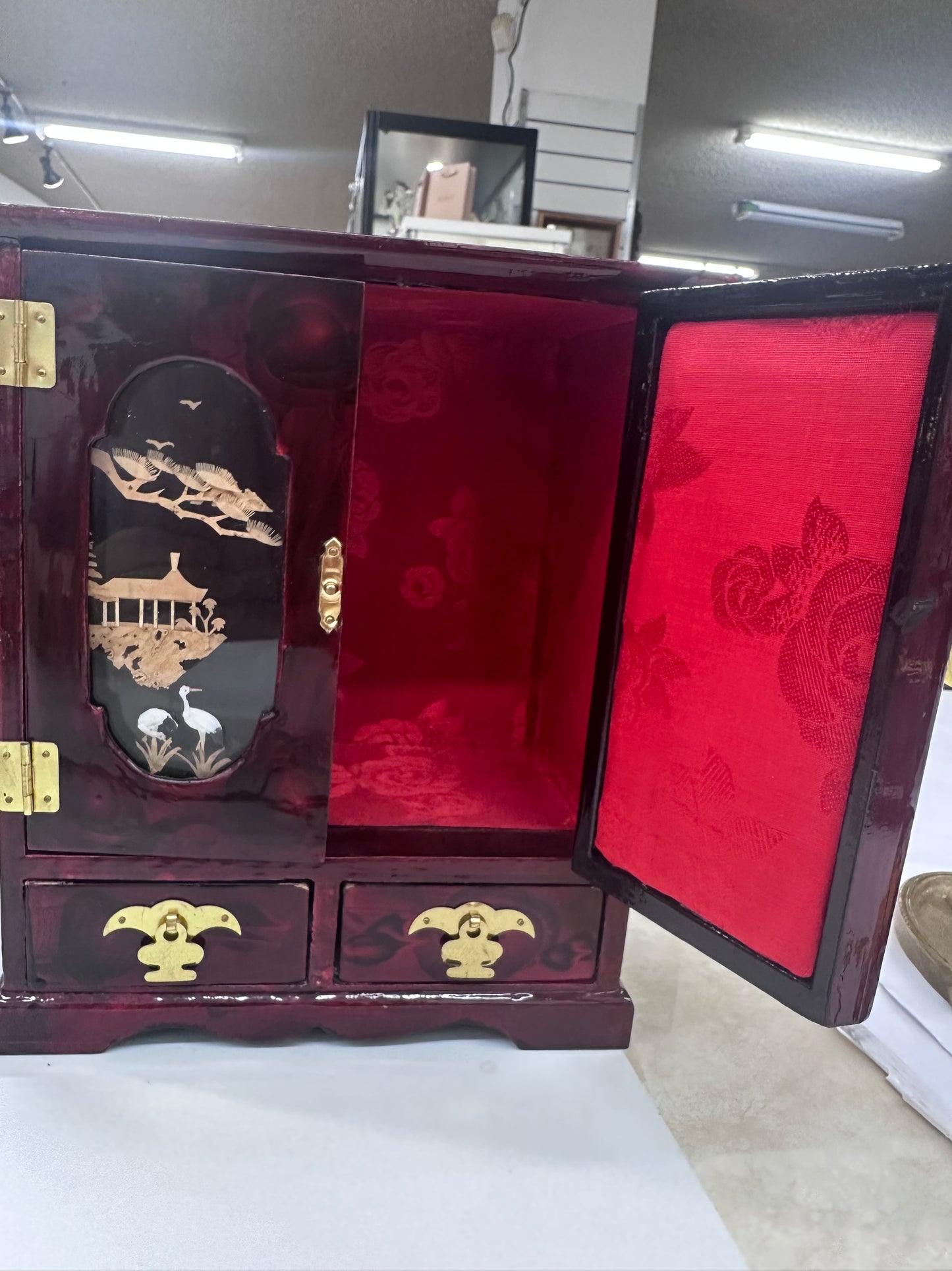 Chinese Cork Art Cabinet