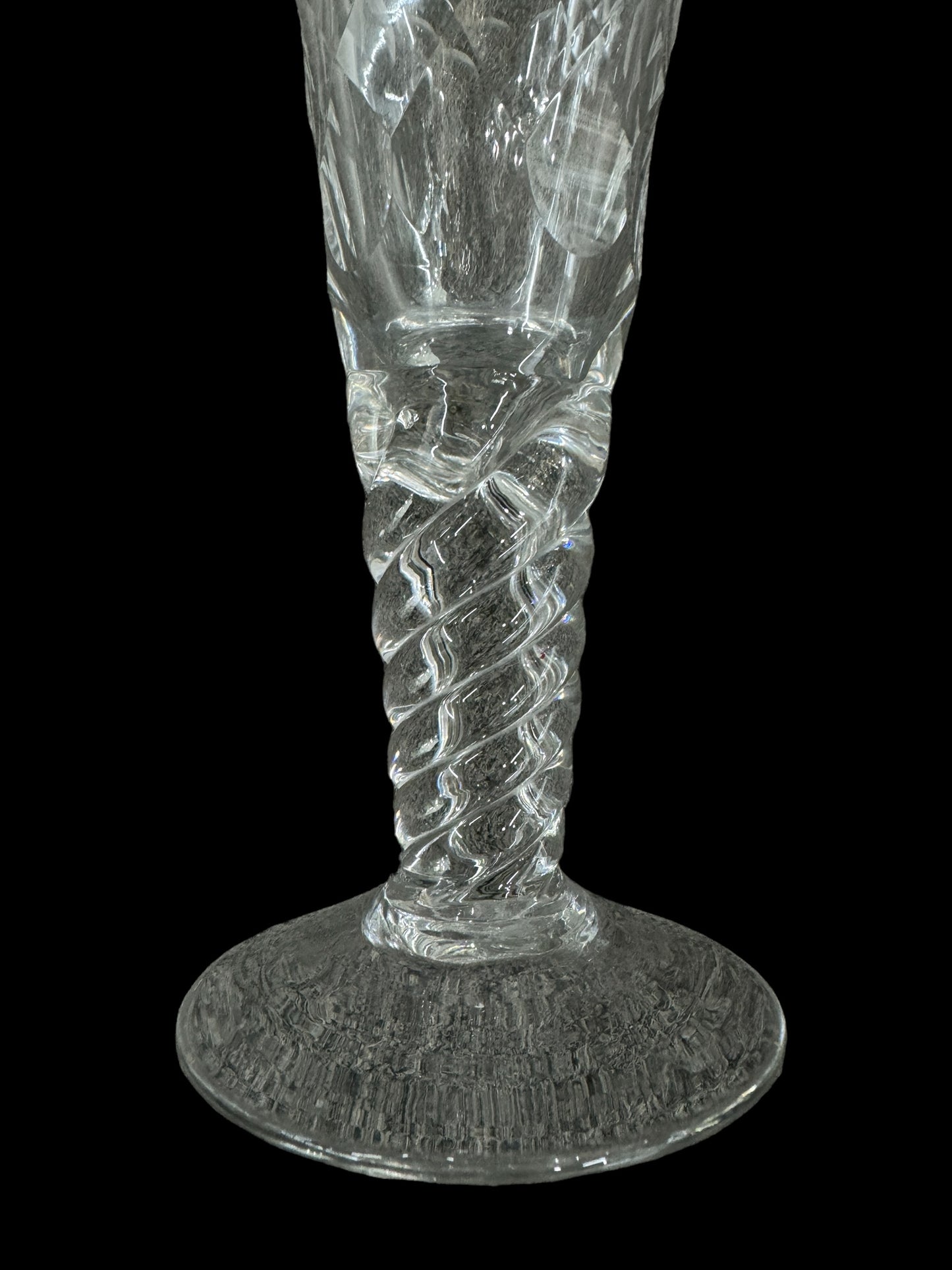 Antique Etched Celery Vase