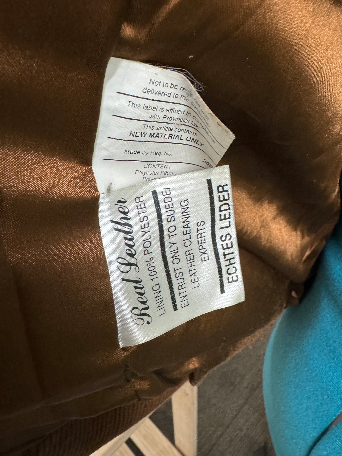 Men’s Tab Leather Bomber Style Zip Front Jacket