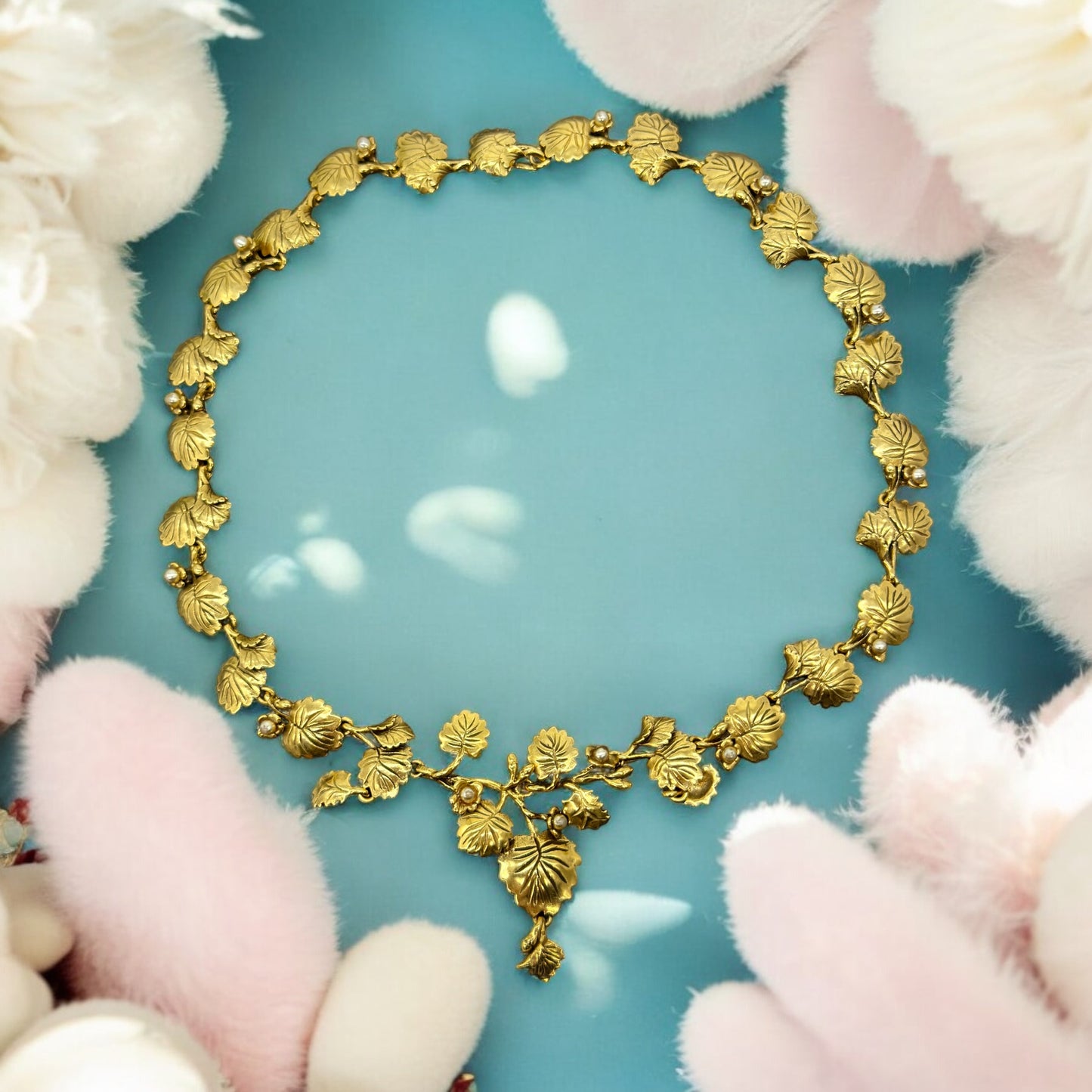 MMA USA 24k Faux Pearl Necklace , c1980
