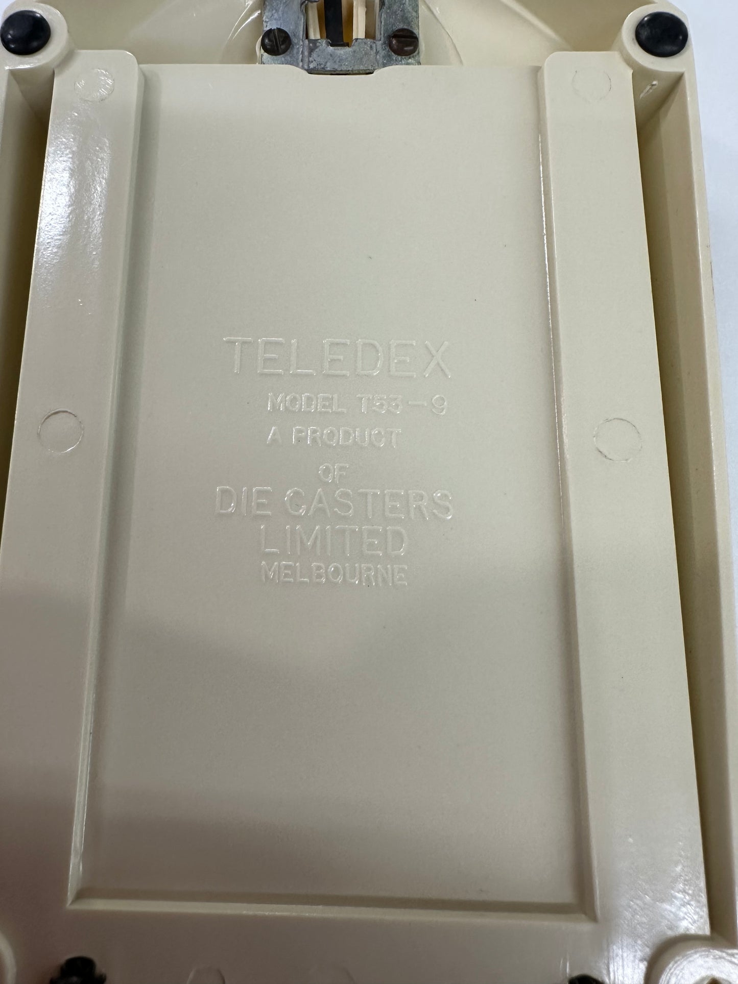 Vintage Cream Telephone Teledex - made In Australia