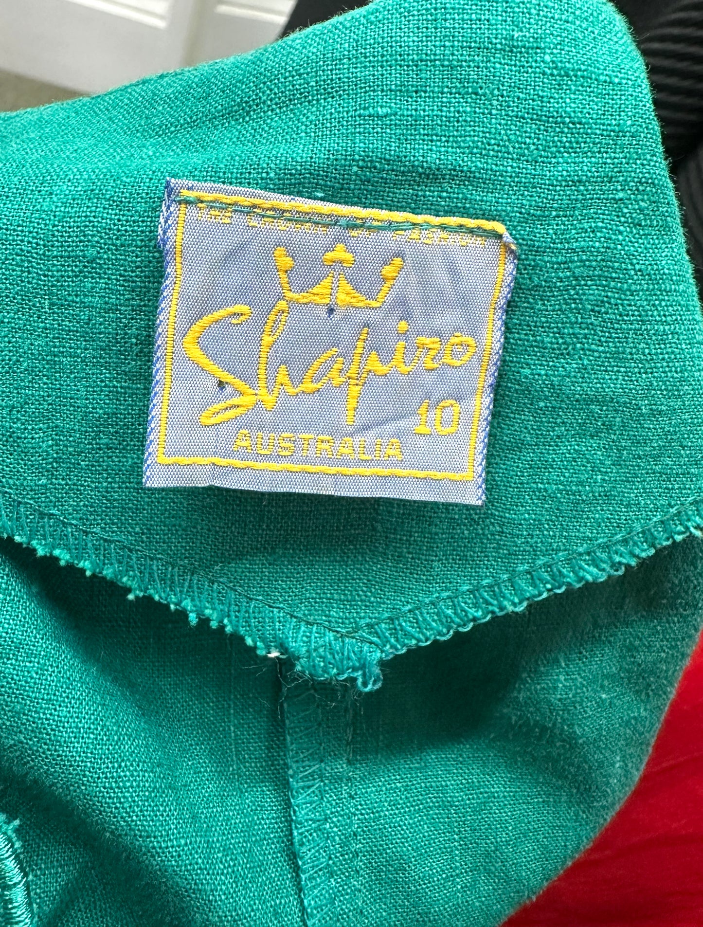 Green Shapiro Cotton Top + Sportscraft Skirt , Made in Australia