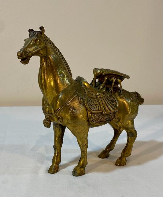 Vintage Brass Fengshui Horse