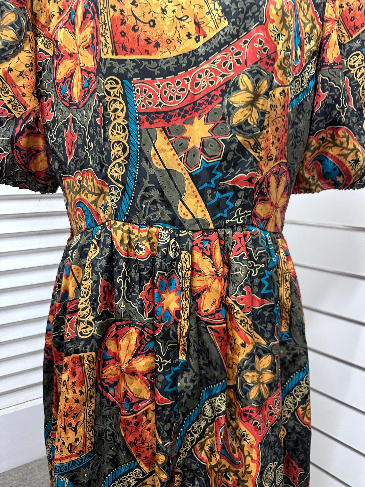 Lovely Bright Day Dress, Side Nylon Zipper, M-L