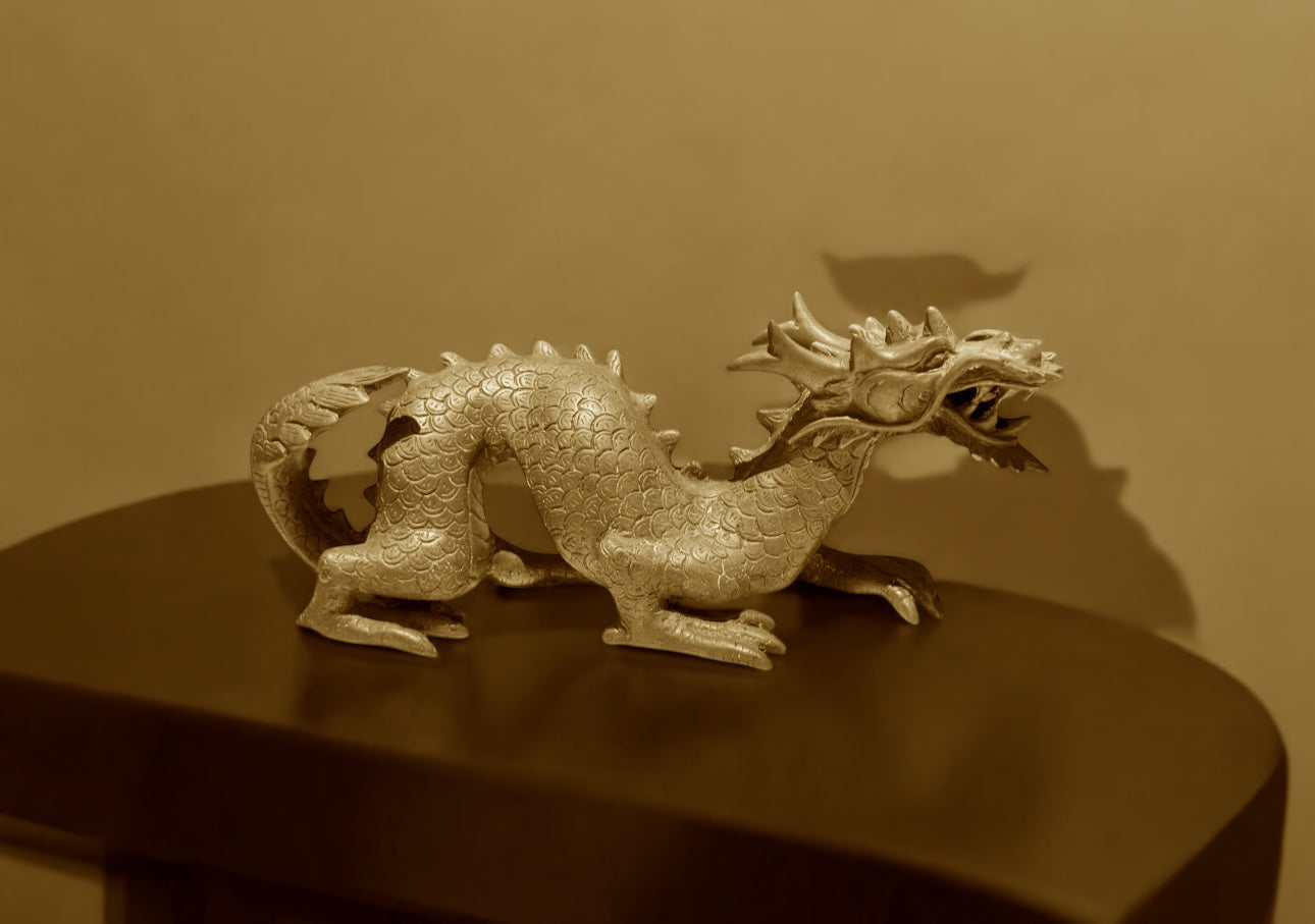 Brass Dragon Statue,