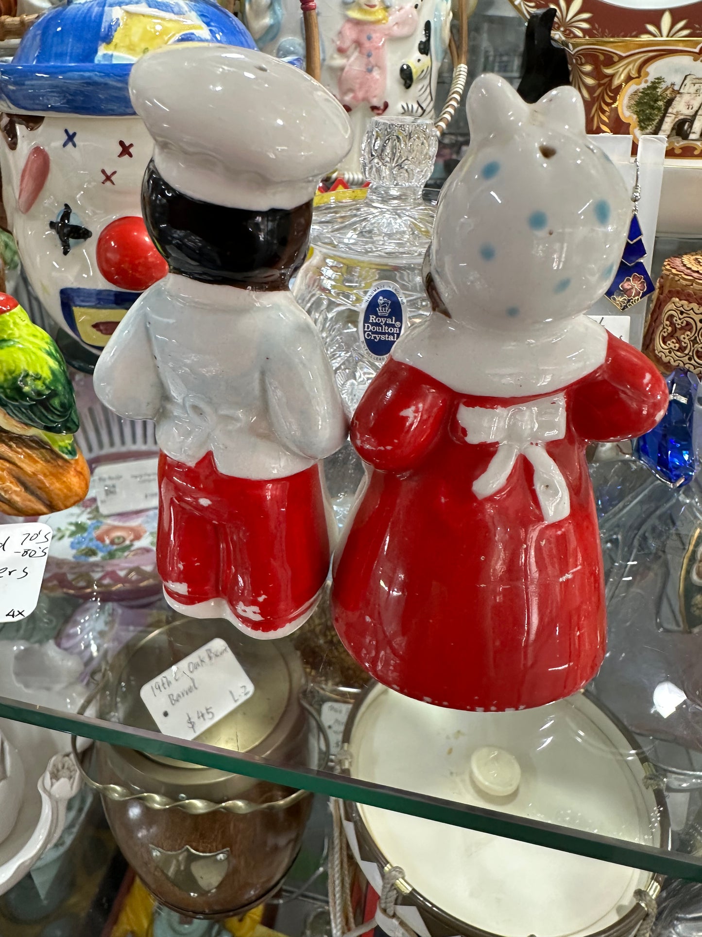 Vintage Japan Made Americana Chef And Mama Salt And Pepper Shakers