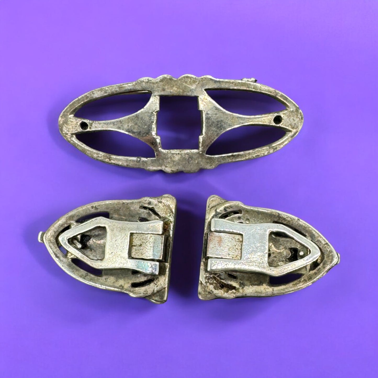 1930s Sterling Silver Lega Australia Dress Clip
