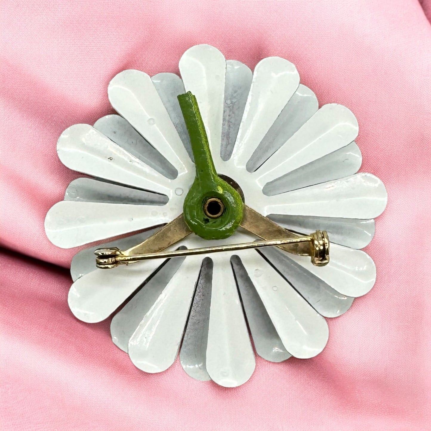 1960s USA Enamel Flower Power Brooch