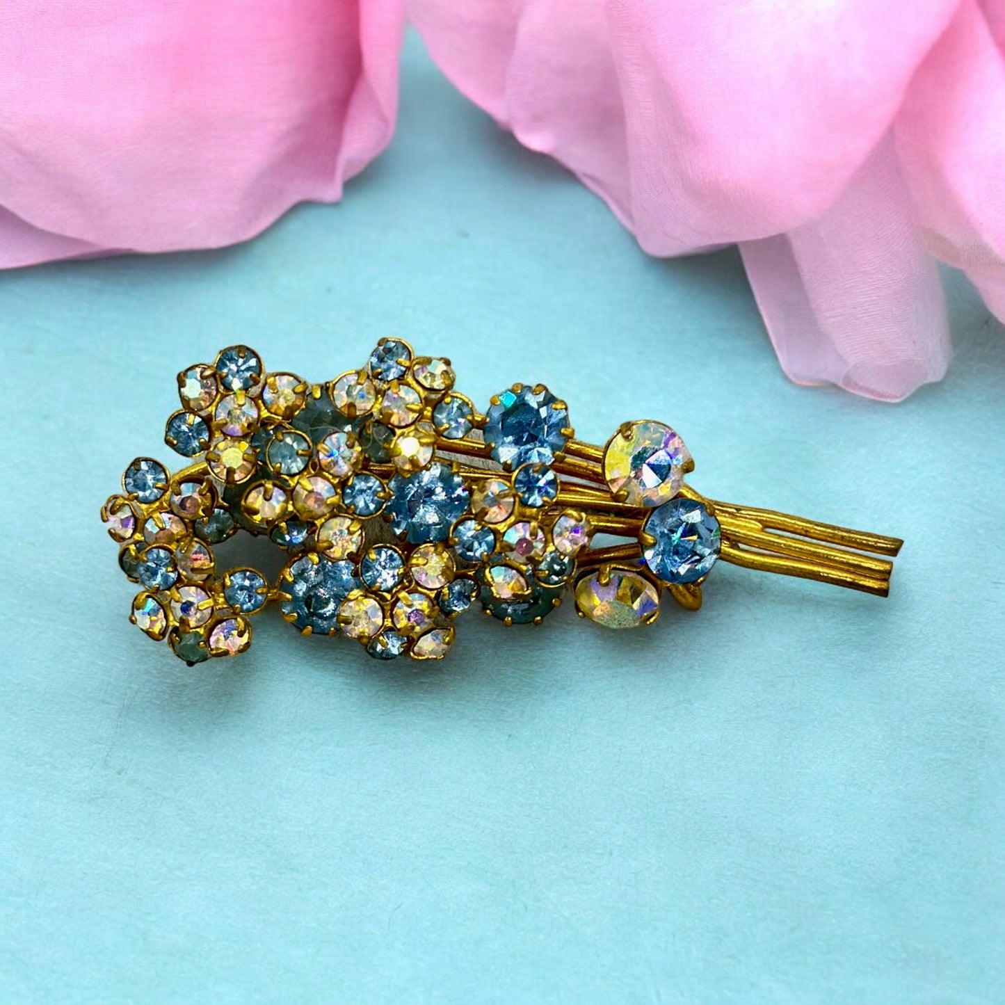 1930s Aurora Rhinestone Brooch