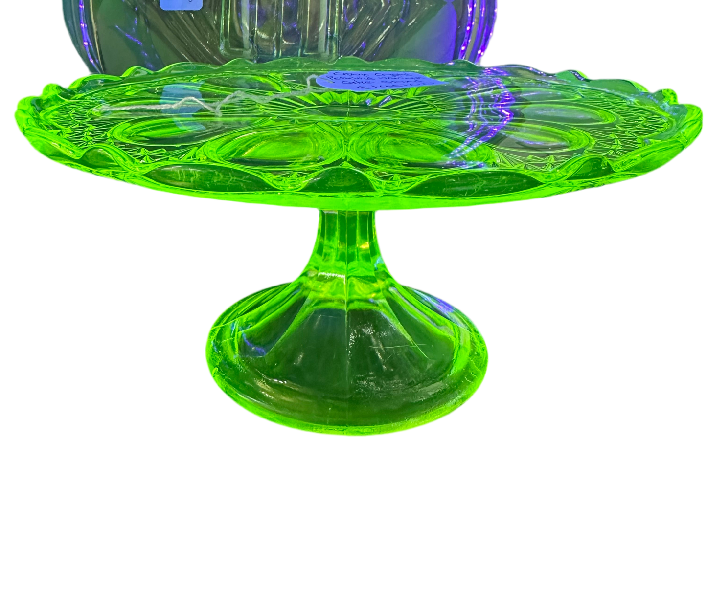 Crown Crystal Petaloid Uranium Cake Stand