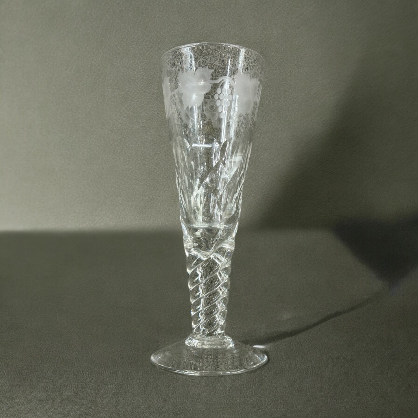 Antique Etched Celery Vase