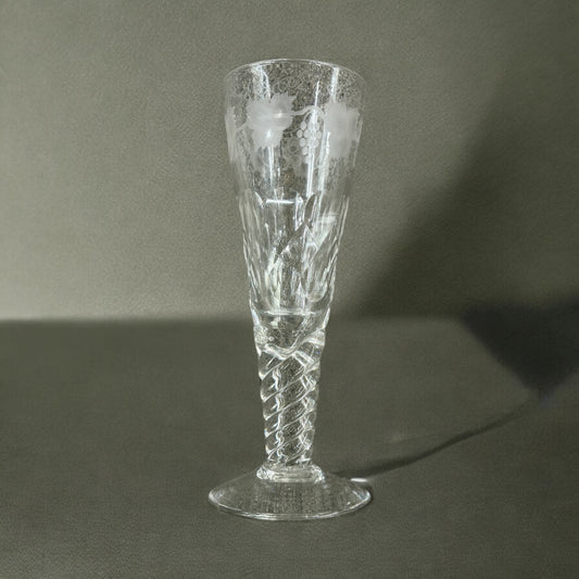 Antique Etched Celery Vase