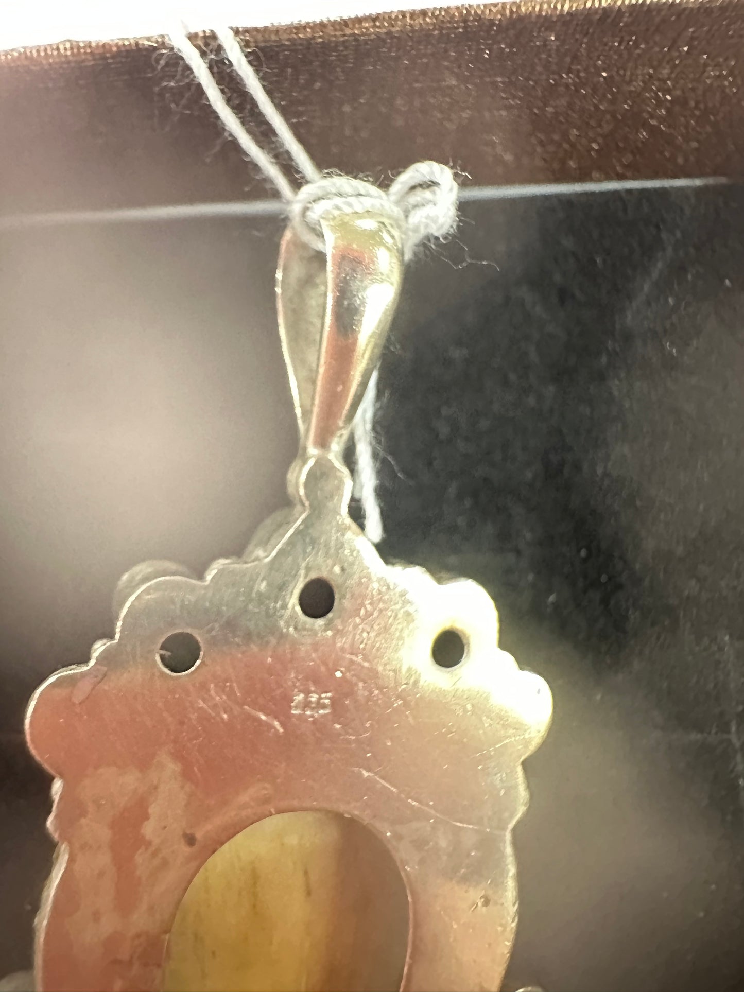 Vintage Pedant, 925 Sajen Sleeping Princess , Hand-carved , Amethyst, Garnet+peridot