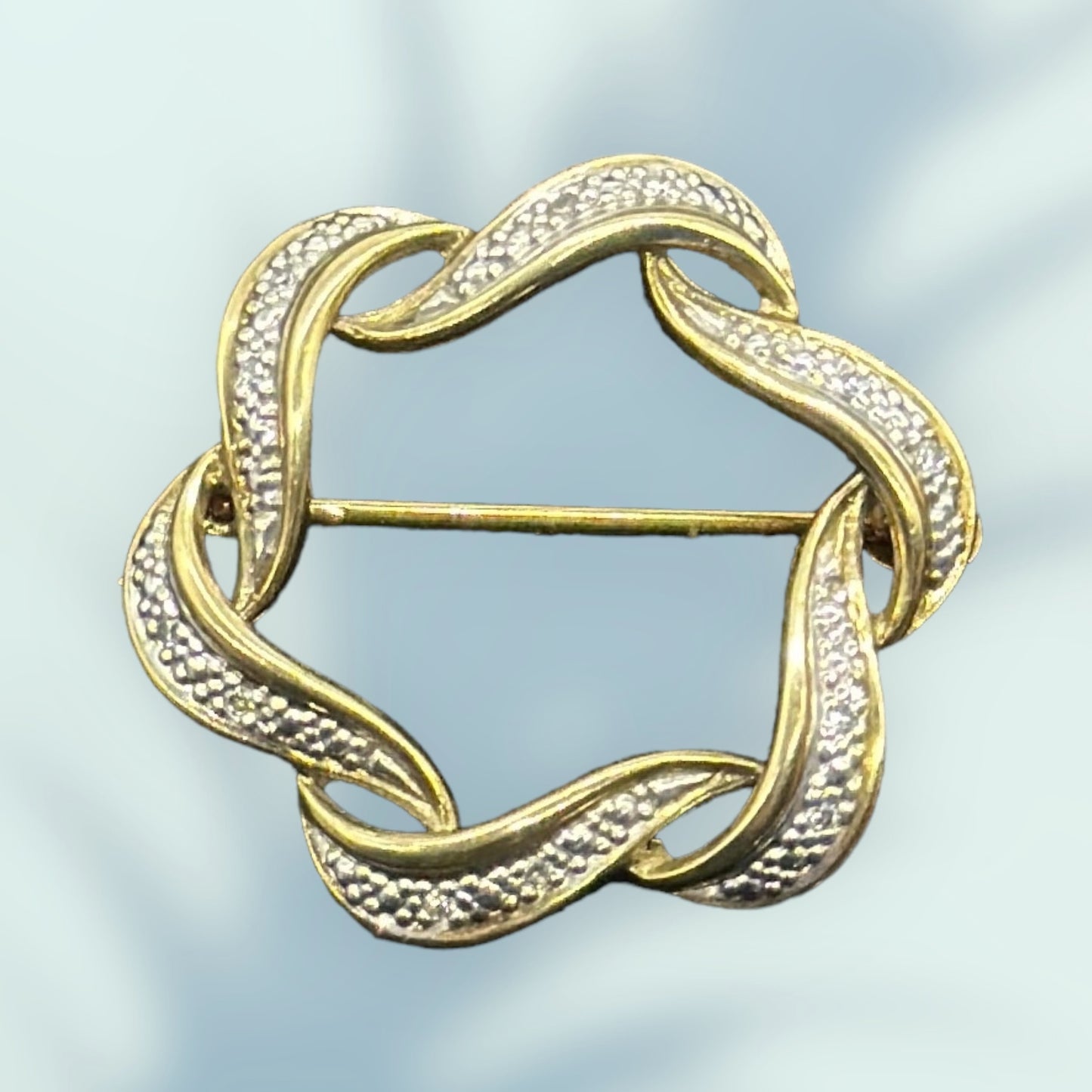 9ct Gold and Diamond Brooch