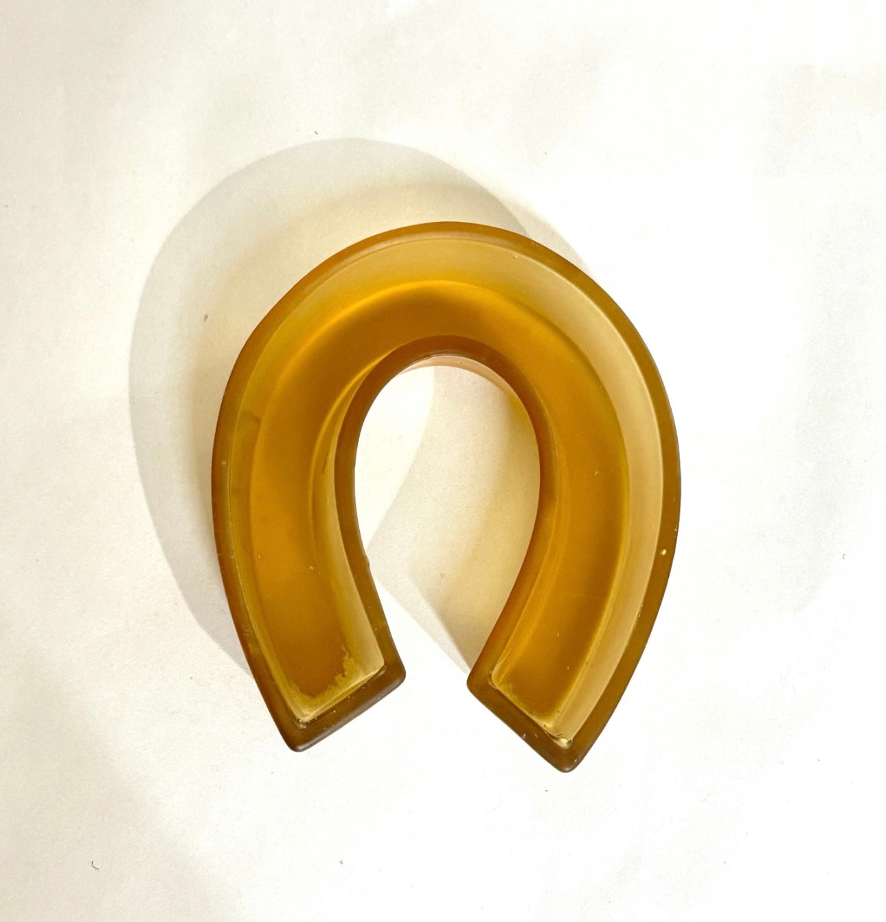 Amber Glass Horseshoe Float