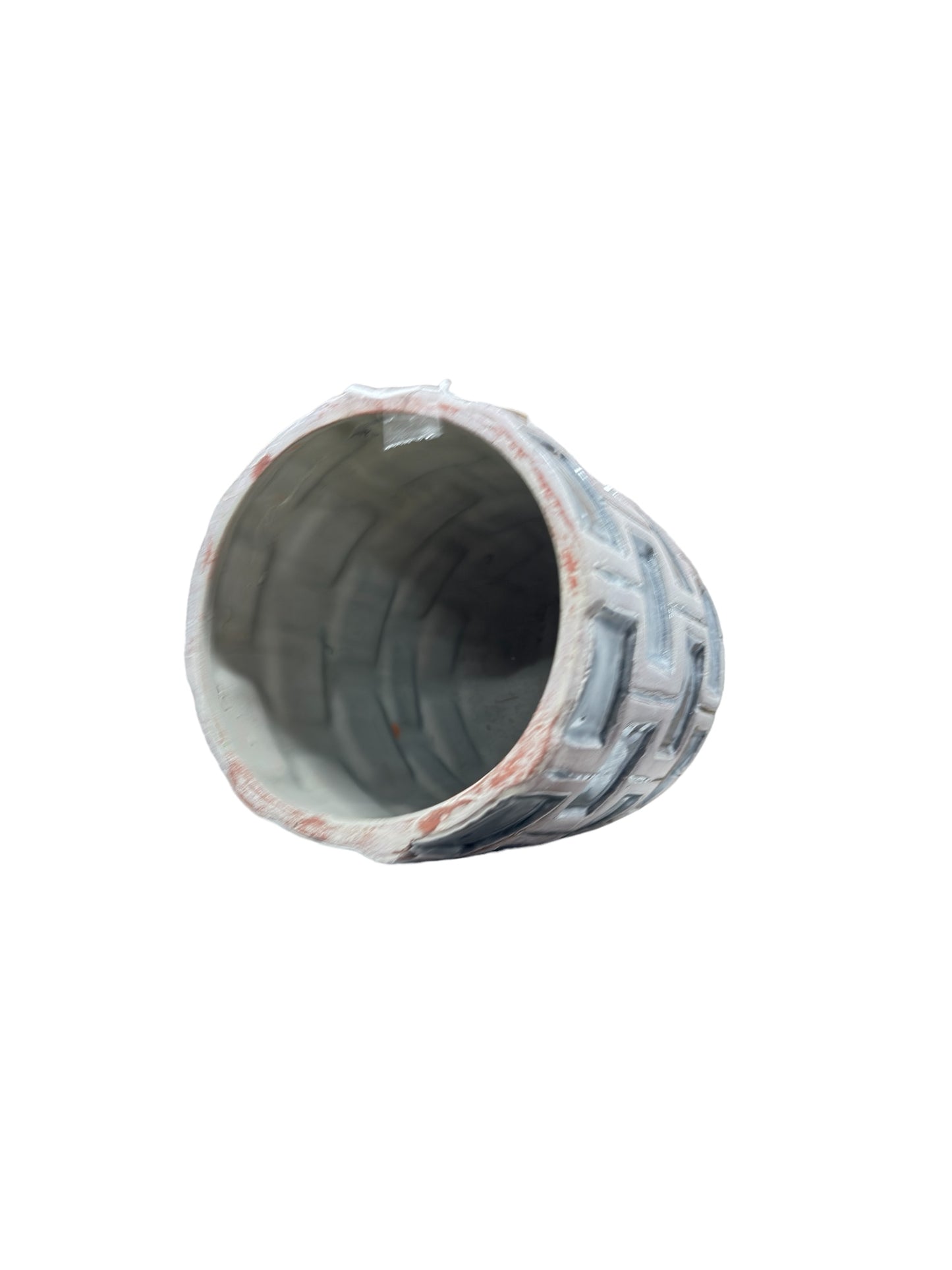 Pink + Grey Ceramic Vase