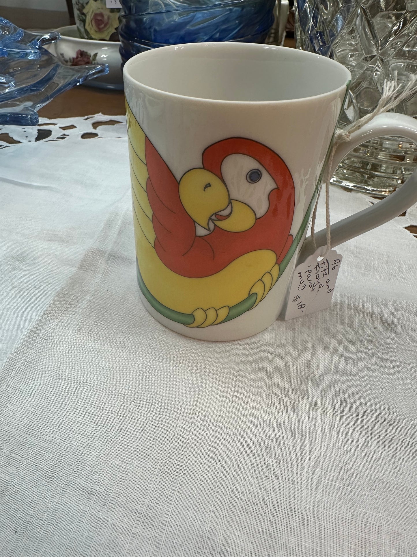 Fitz and Floyd Parrot in ring Mug