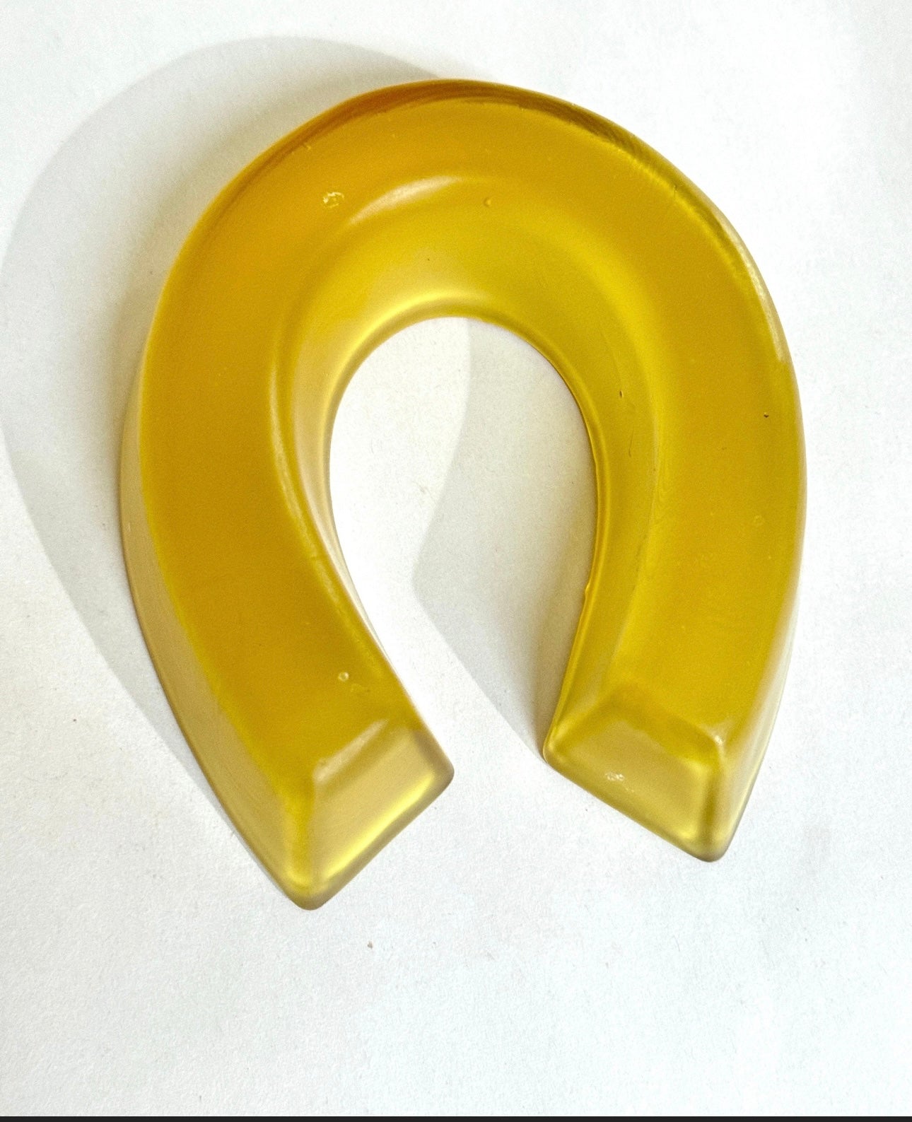 Amber Glass Horseshoe Float
