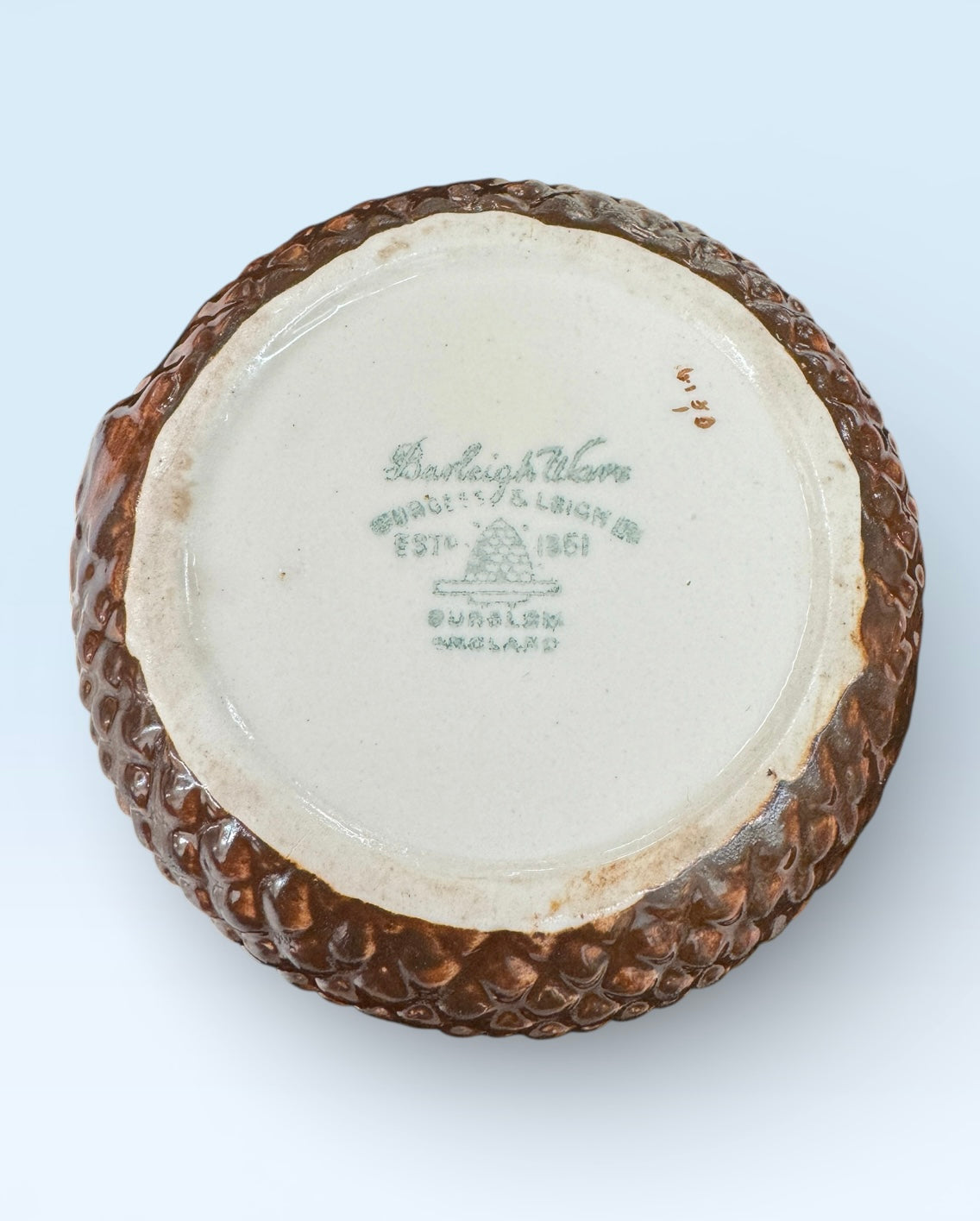 Burleigh Ware Acorn Design Sugar Bowl / Pot England