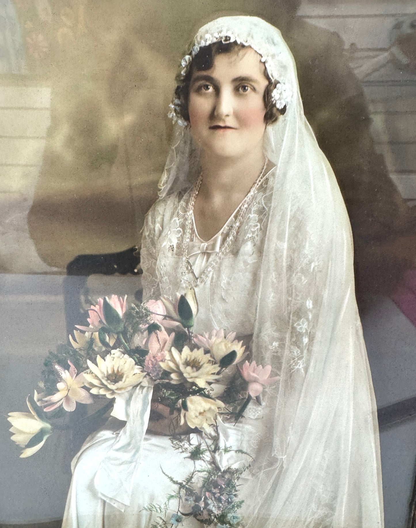 1910’s wedding photo in desktop frame