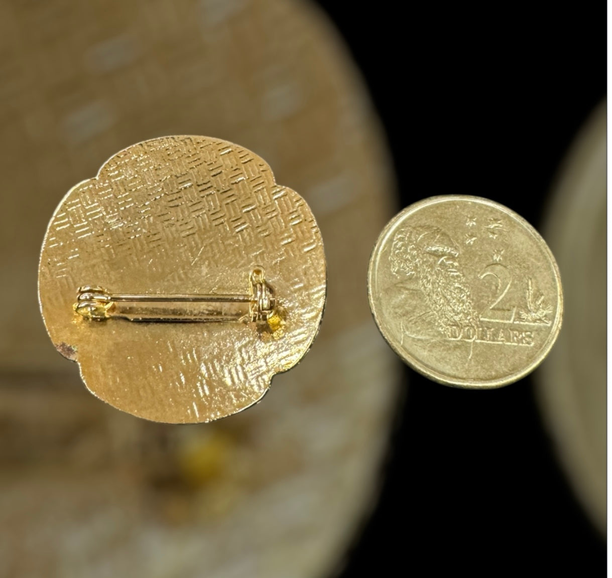 Vintage Cloisonné Enamel Flower Brooch