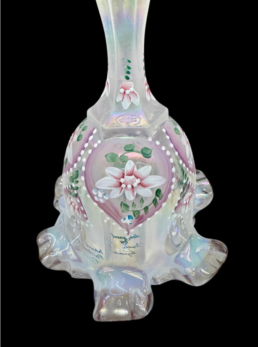 Fenton Glass Bell with Handpainted