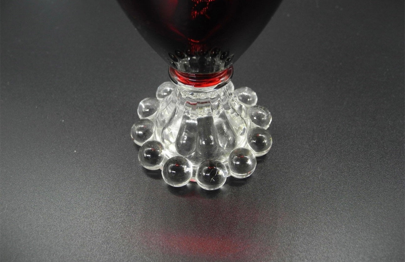 6x Anchor Hocking Red Boopie Sherbet, Home Bar