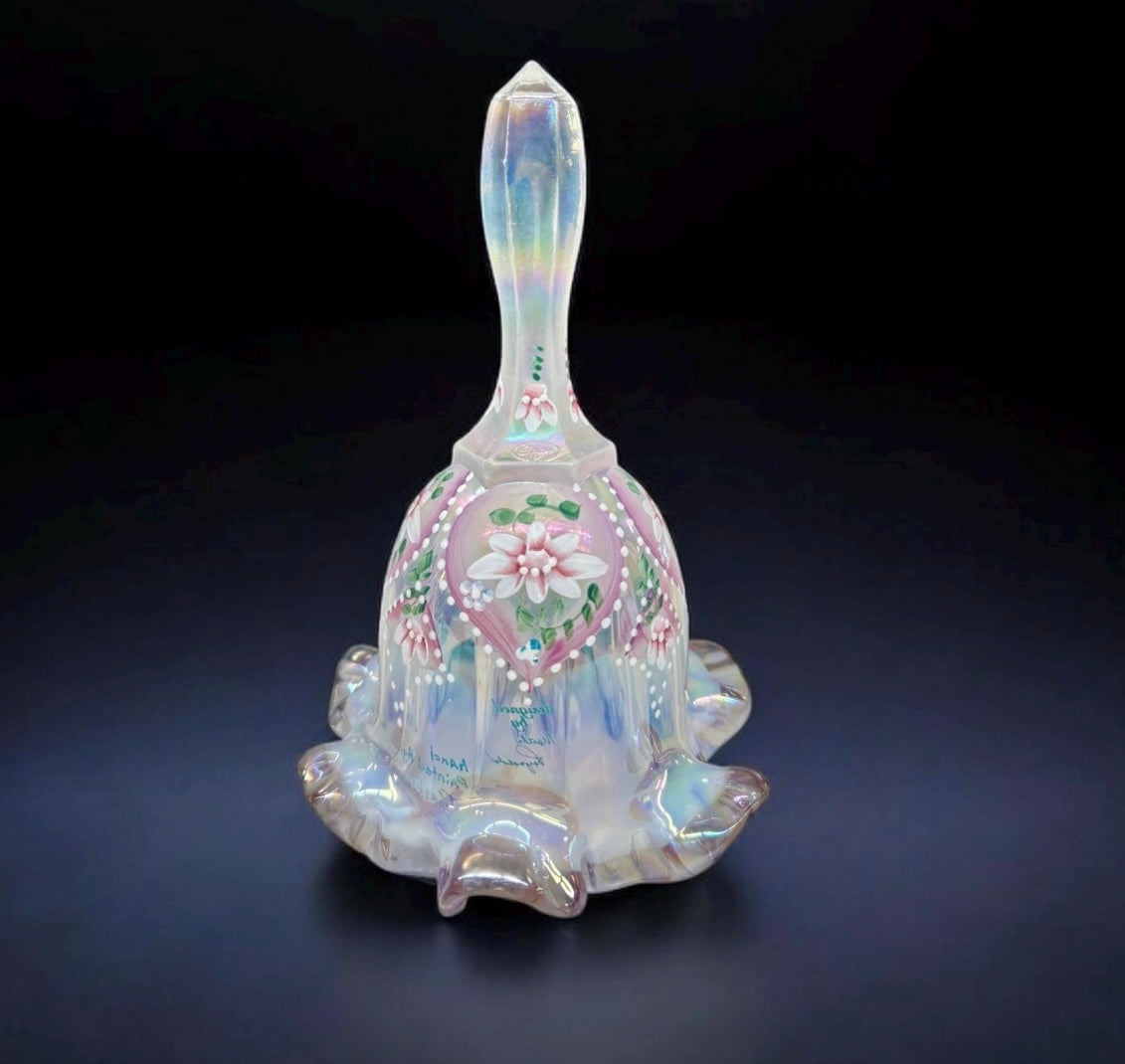 Fenton Glass Bell with Handpainted