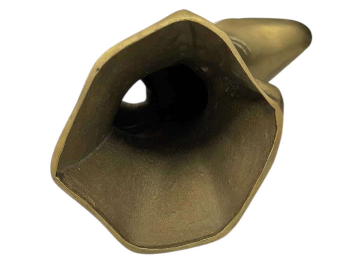 Vintage BRASS Victoria BOOT vase planter,solid vase,flower vase,indoor plant