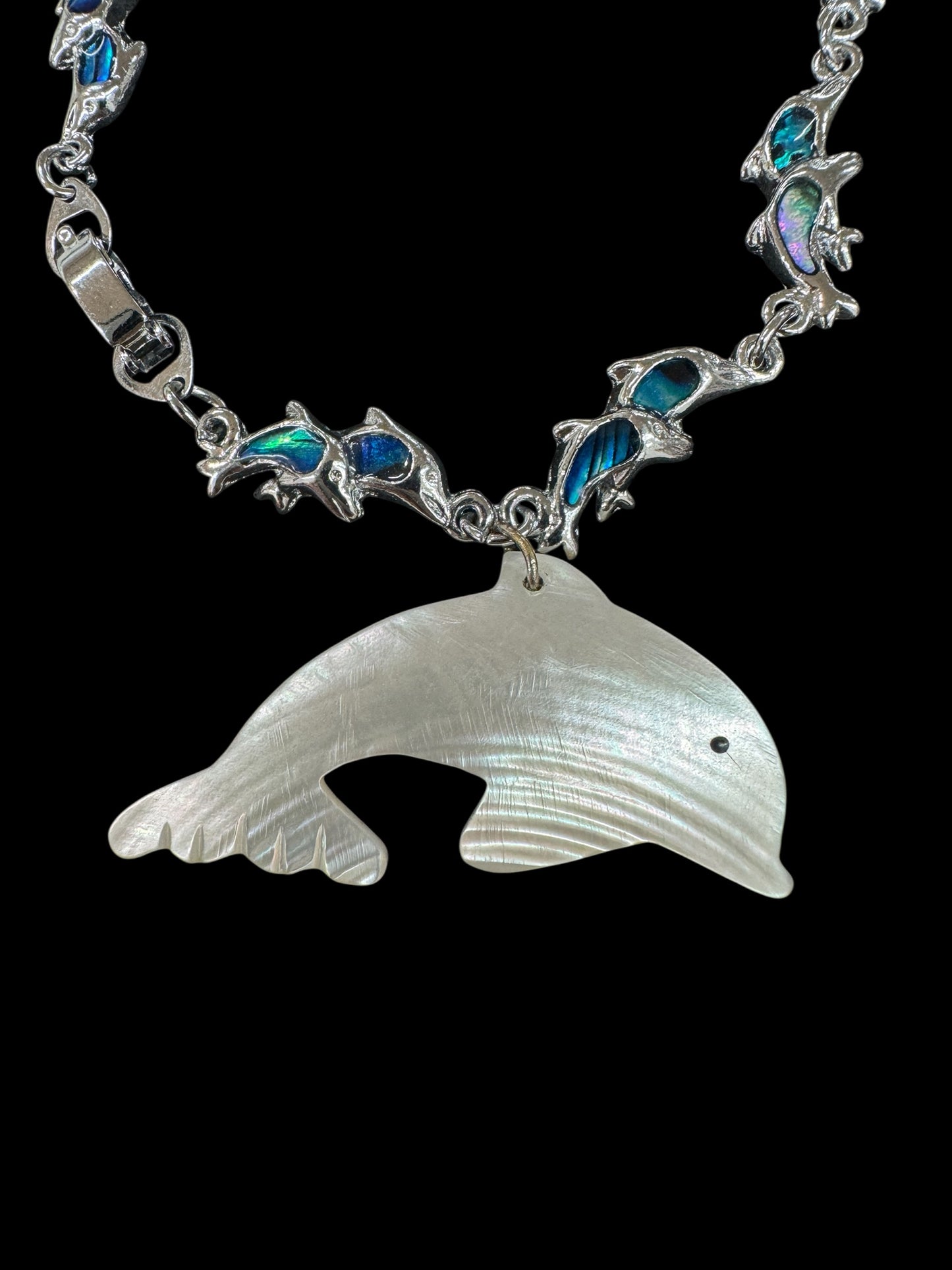 sea shell dolphin bracelet,mothe of pearl