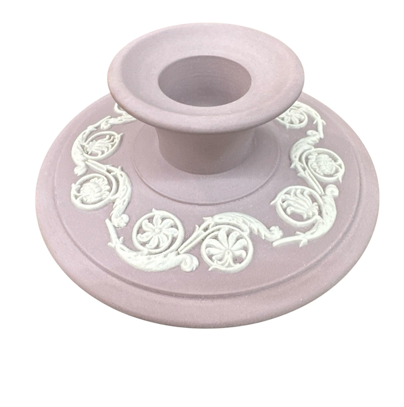 Rare Pink Wedgwood Jasperware Candlesticks ,Candle Holders