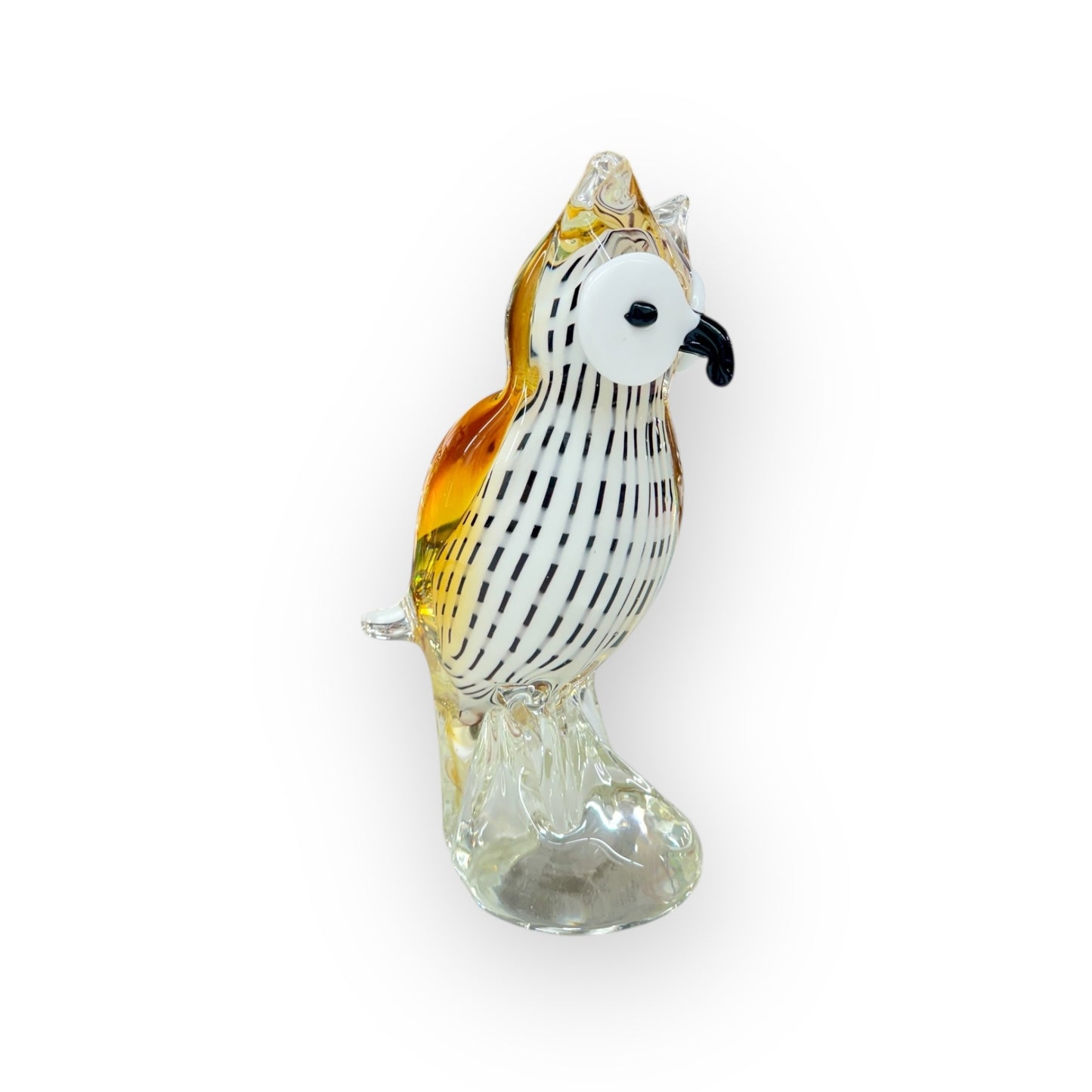 Art glass owl,home decor,hand made