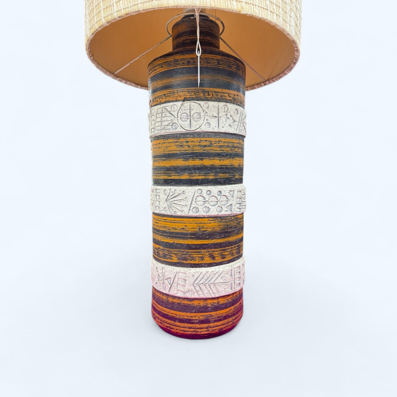MCM Italy made pottery Lamp with Shade