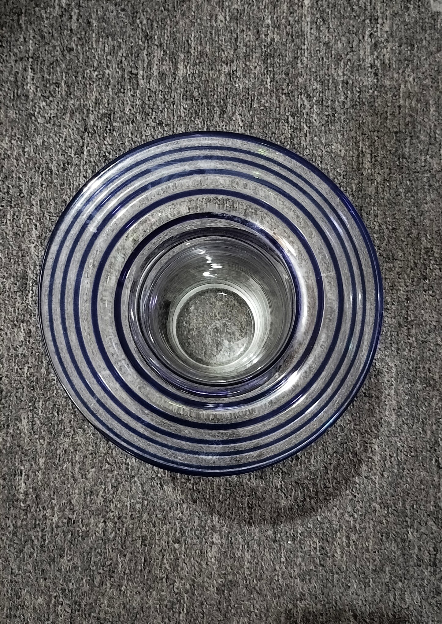 Blue glass vase