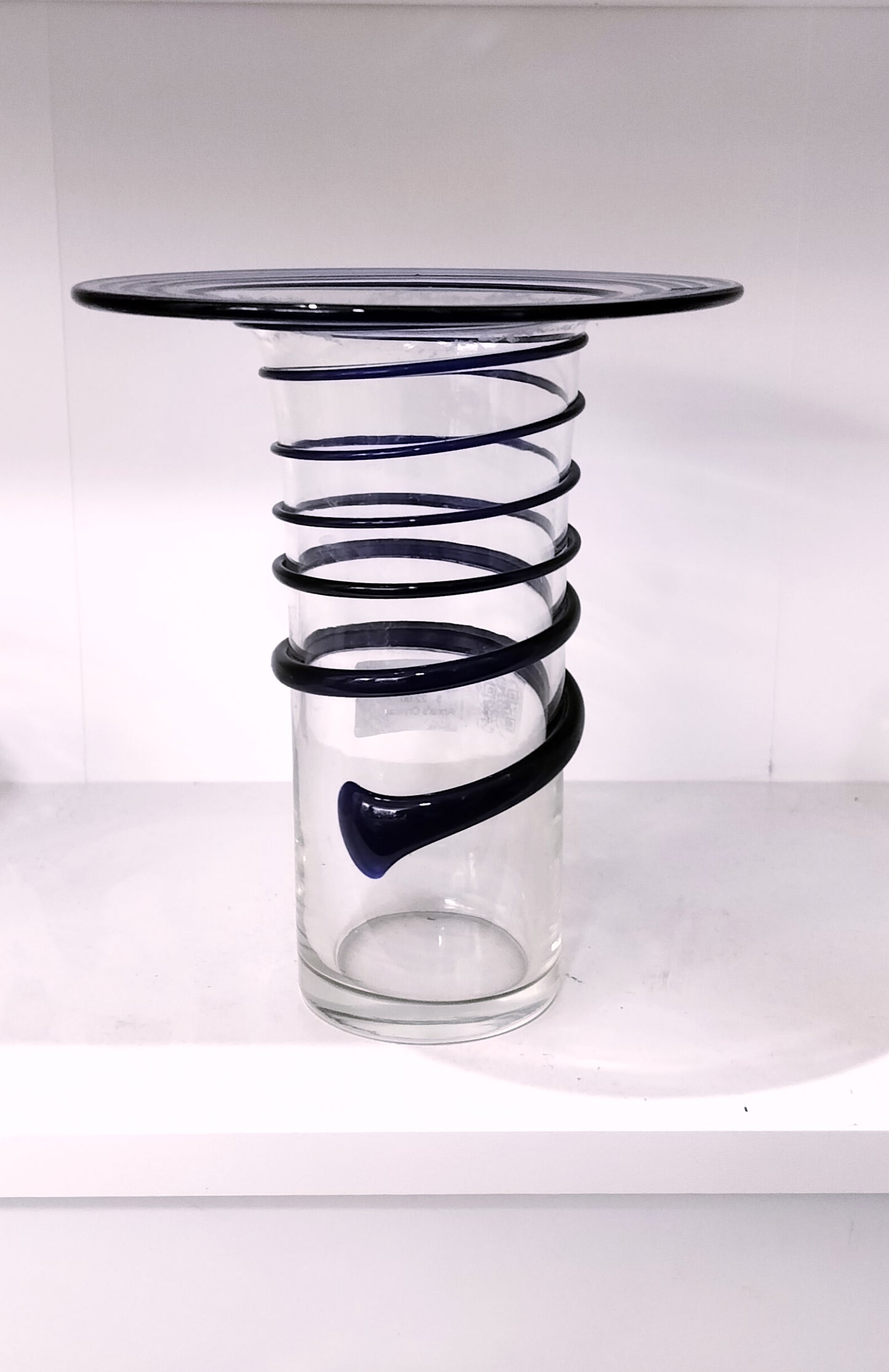 Blue glass vase