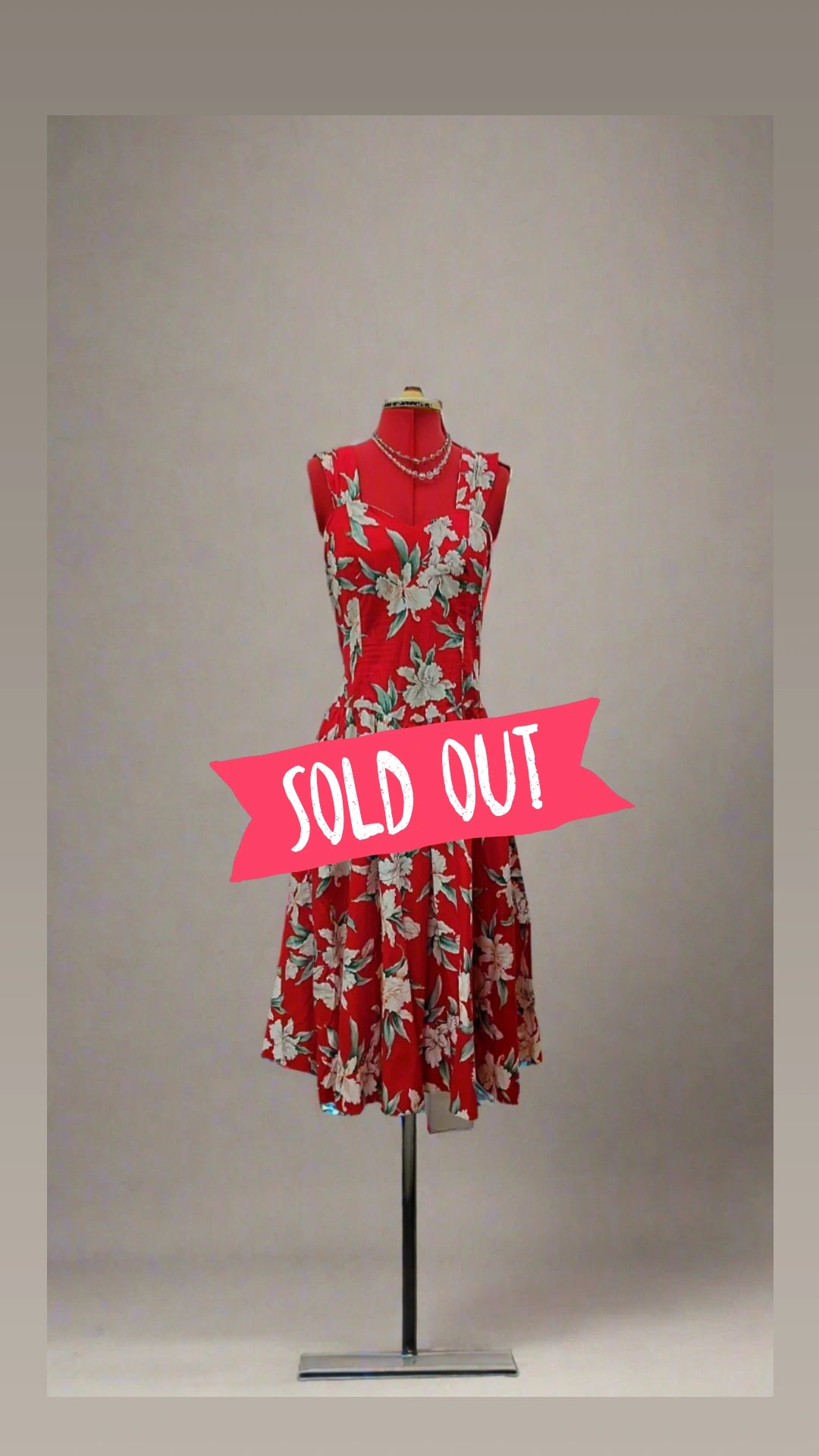 Red cotton Royal creations, pin up styled dress. Size- XL