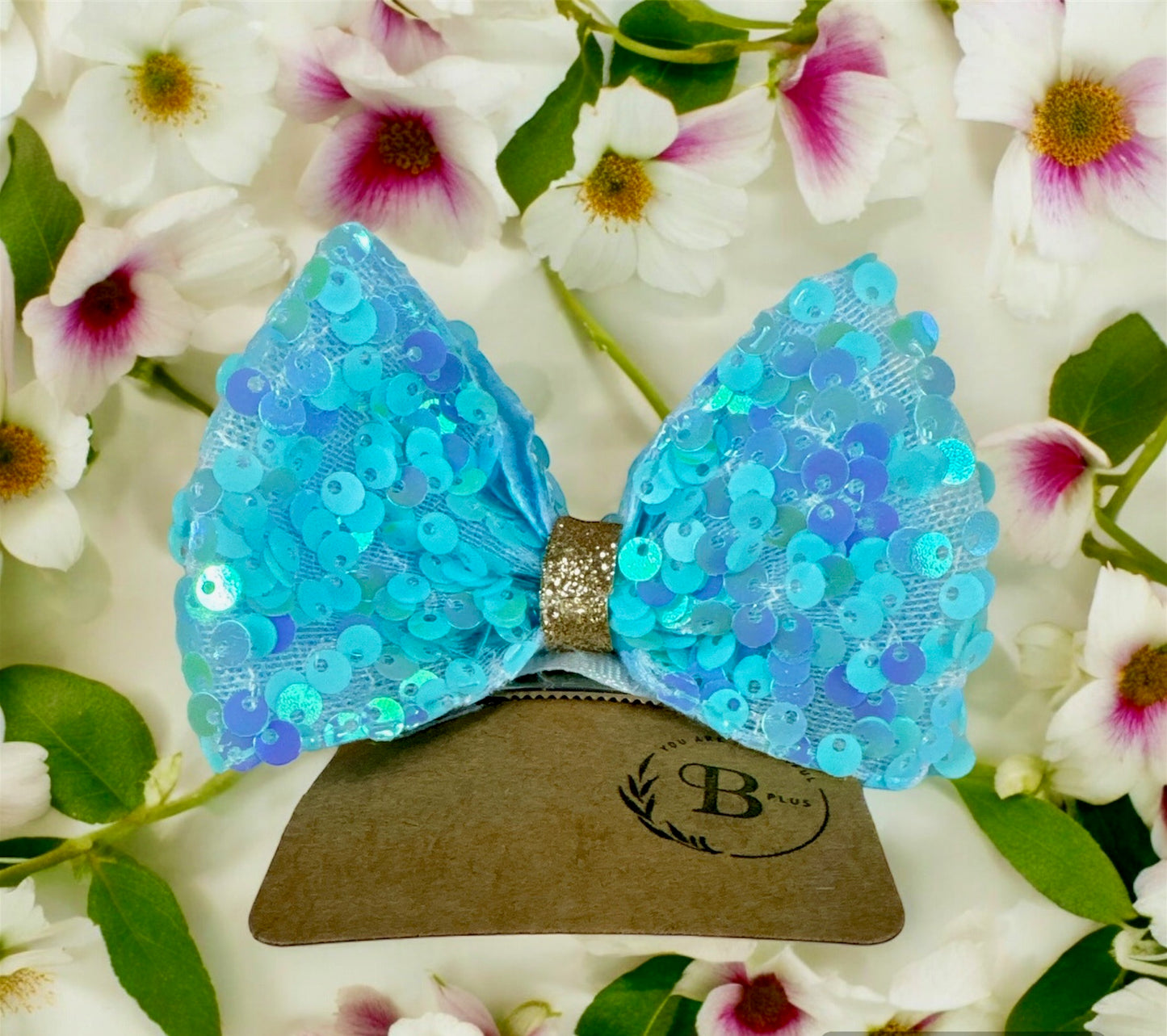 Stand Sequin Hair Bow - 03009