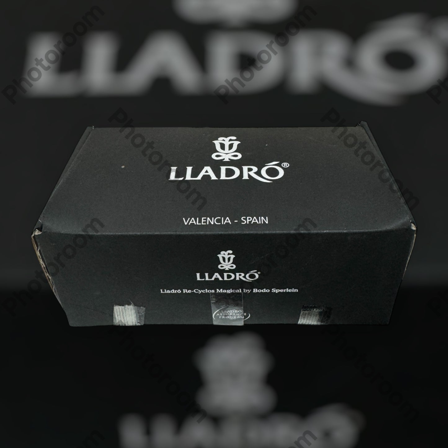 Lladró Porcelain Horse Bottle Stopper – Matte Black – Original Box