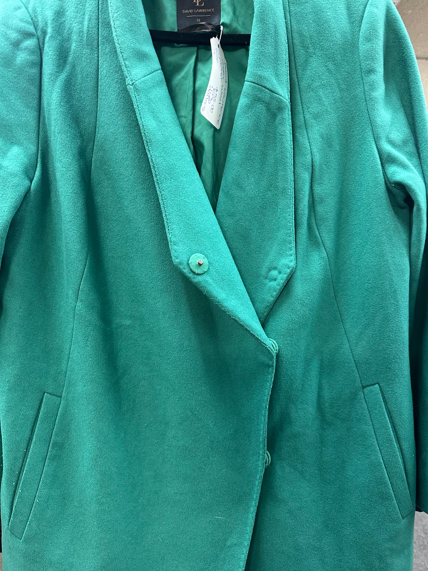 David Lawrence Green Wool Jacket, Size 14