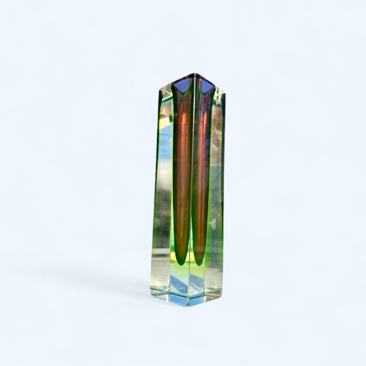 26cm Murano uranium Glass Sommerso Vase,uranium vase,murano vase,made in Italy