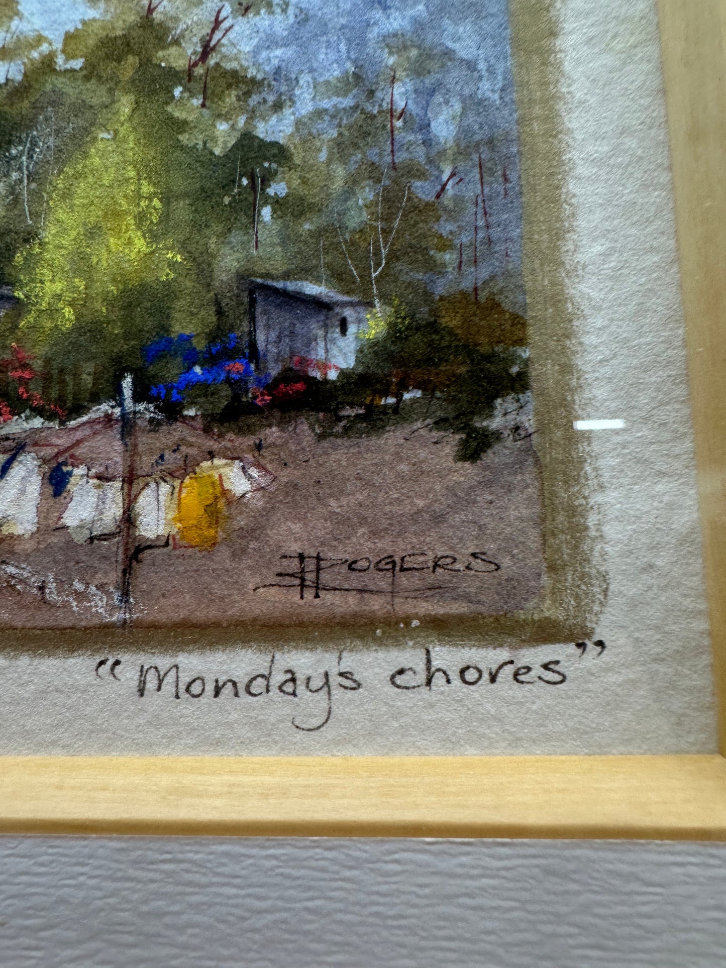 Signed watercolor painting by LORRAINE ROGERS