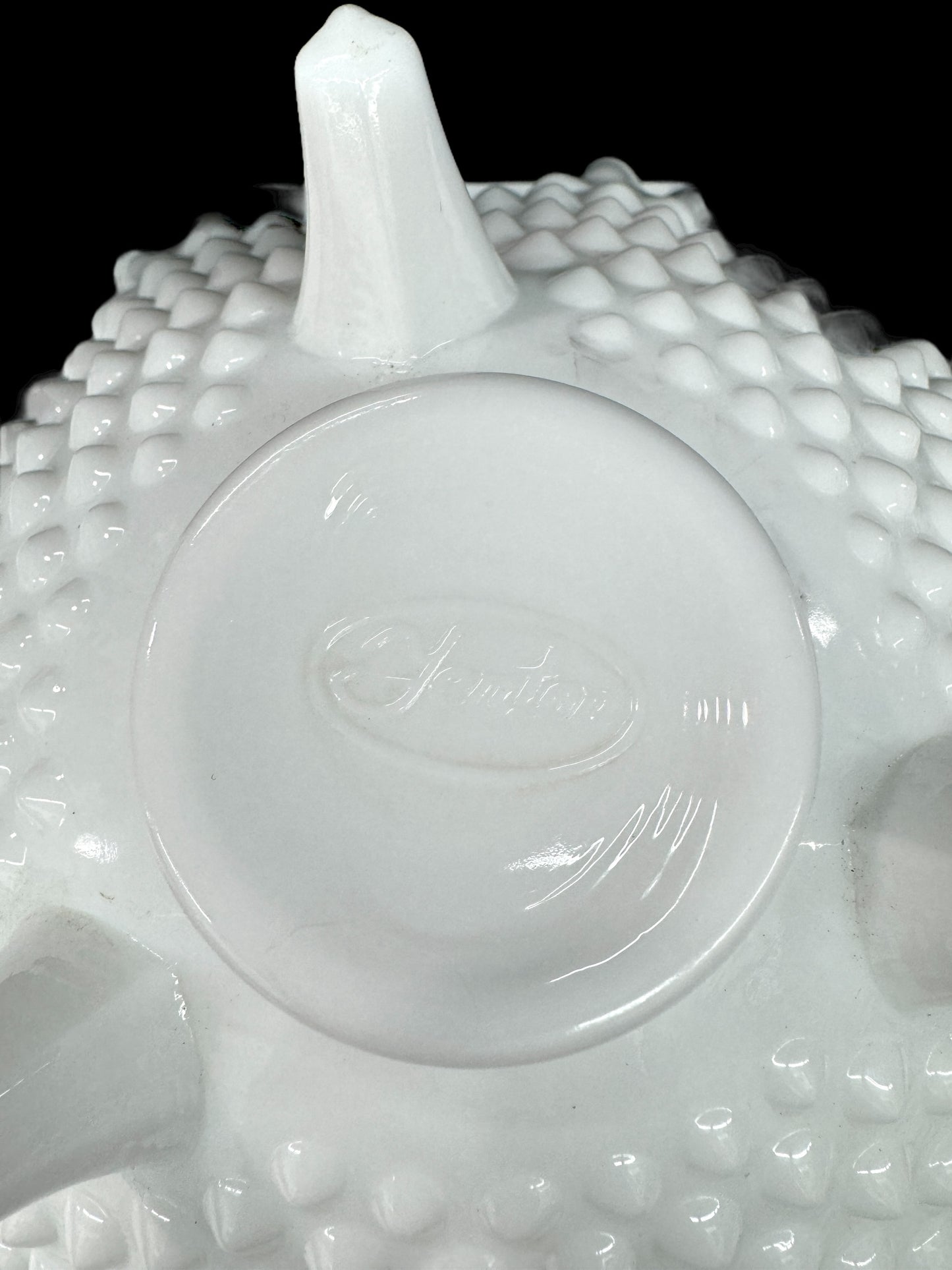 20cm vtg Fenton Hobnail Milk Glass Ruffle Bowl, Milk Glass Ruffle Bowl, Fenton Milk Glass, Milk Glass Bowl, Glassware