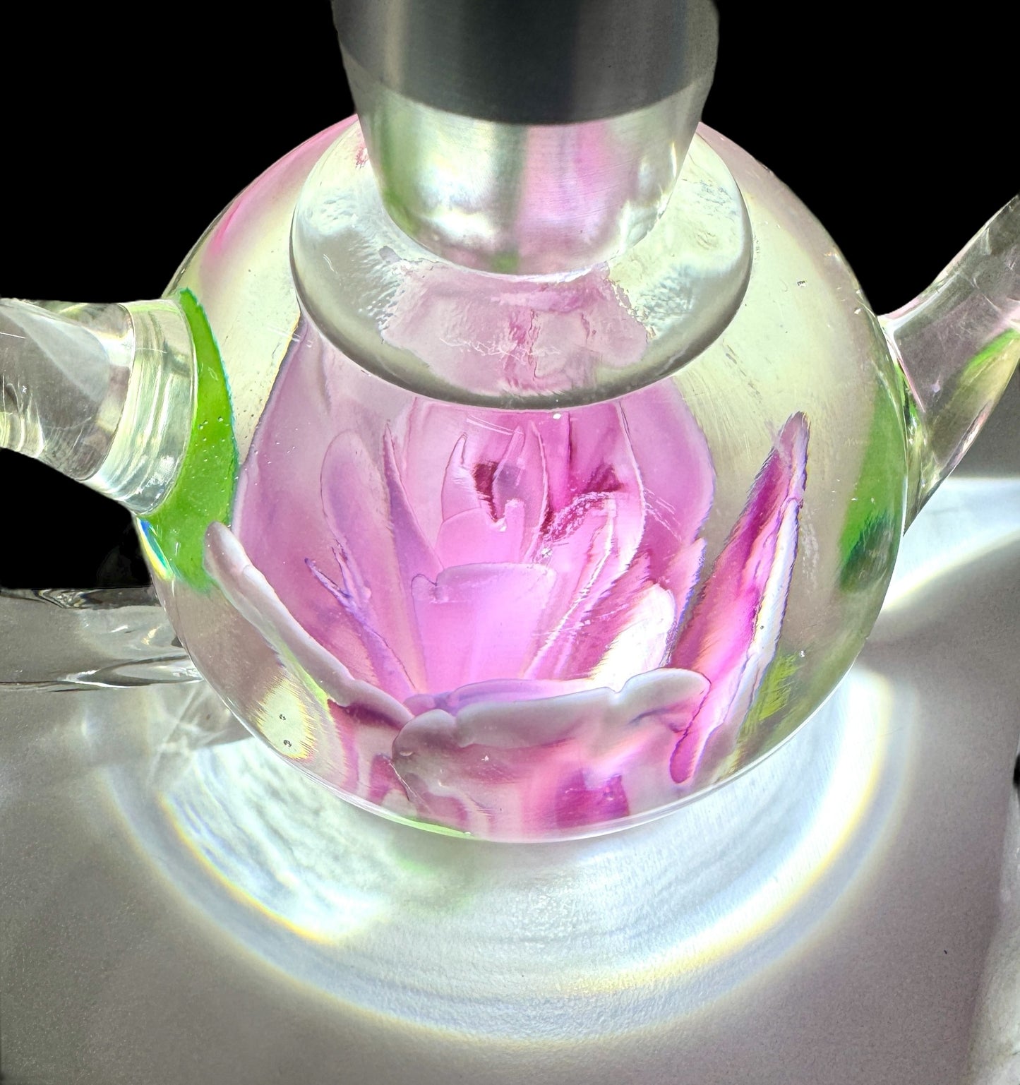 hand blown art glass teapot,paperweight