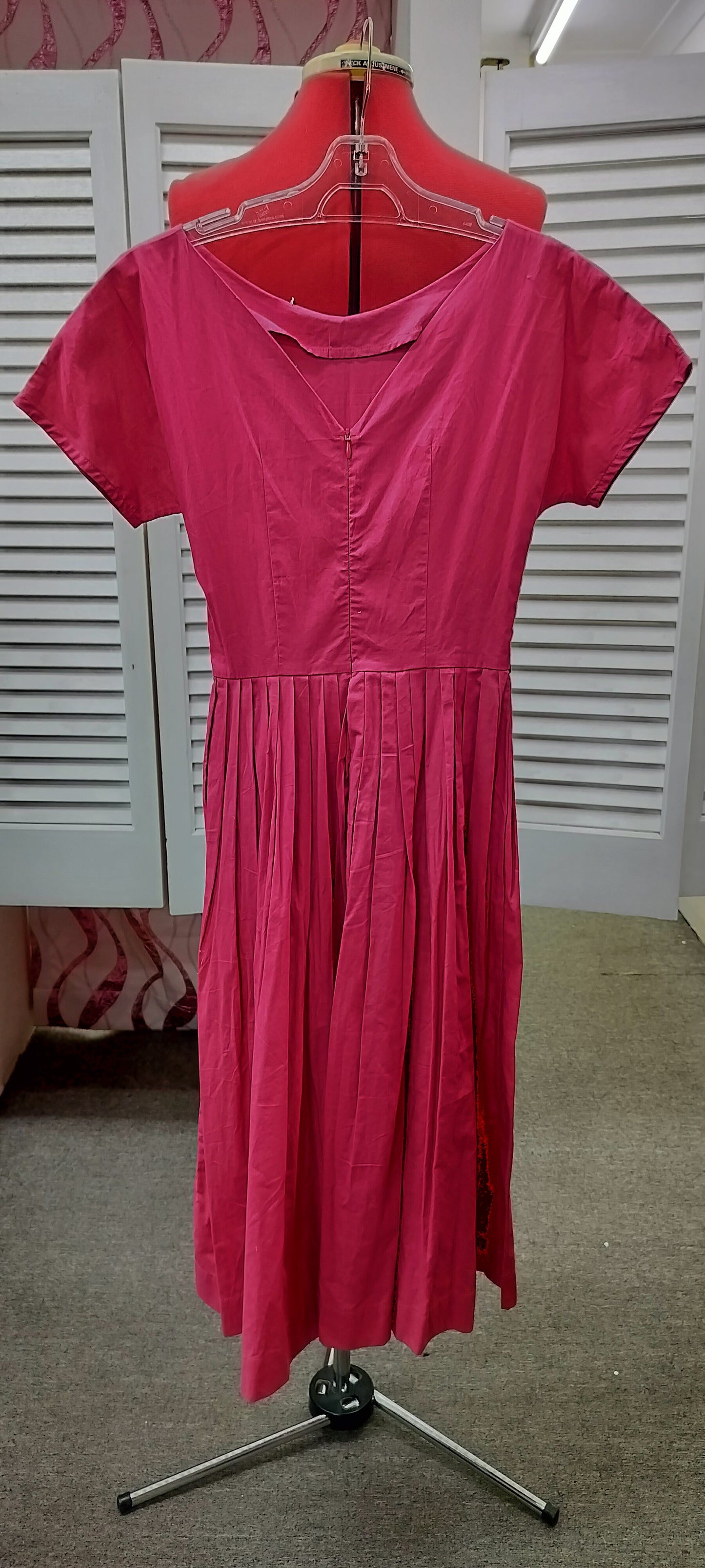 Lazy Bones Pink cotton label vintage, 1950's style. Size-xs
