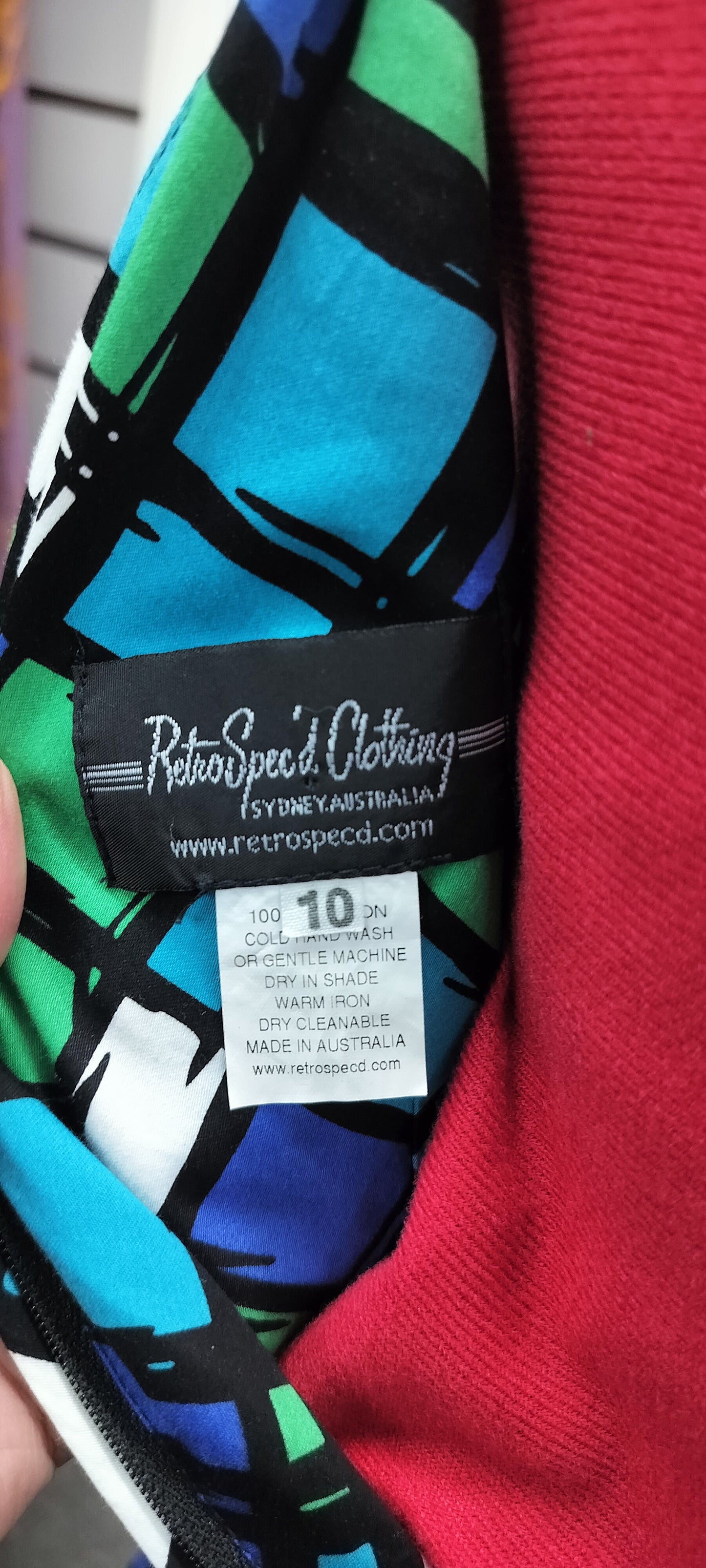 Retro Spec'd cotton day dress. Size- 10.