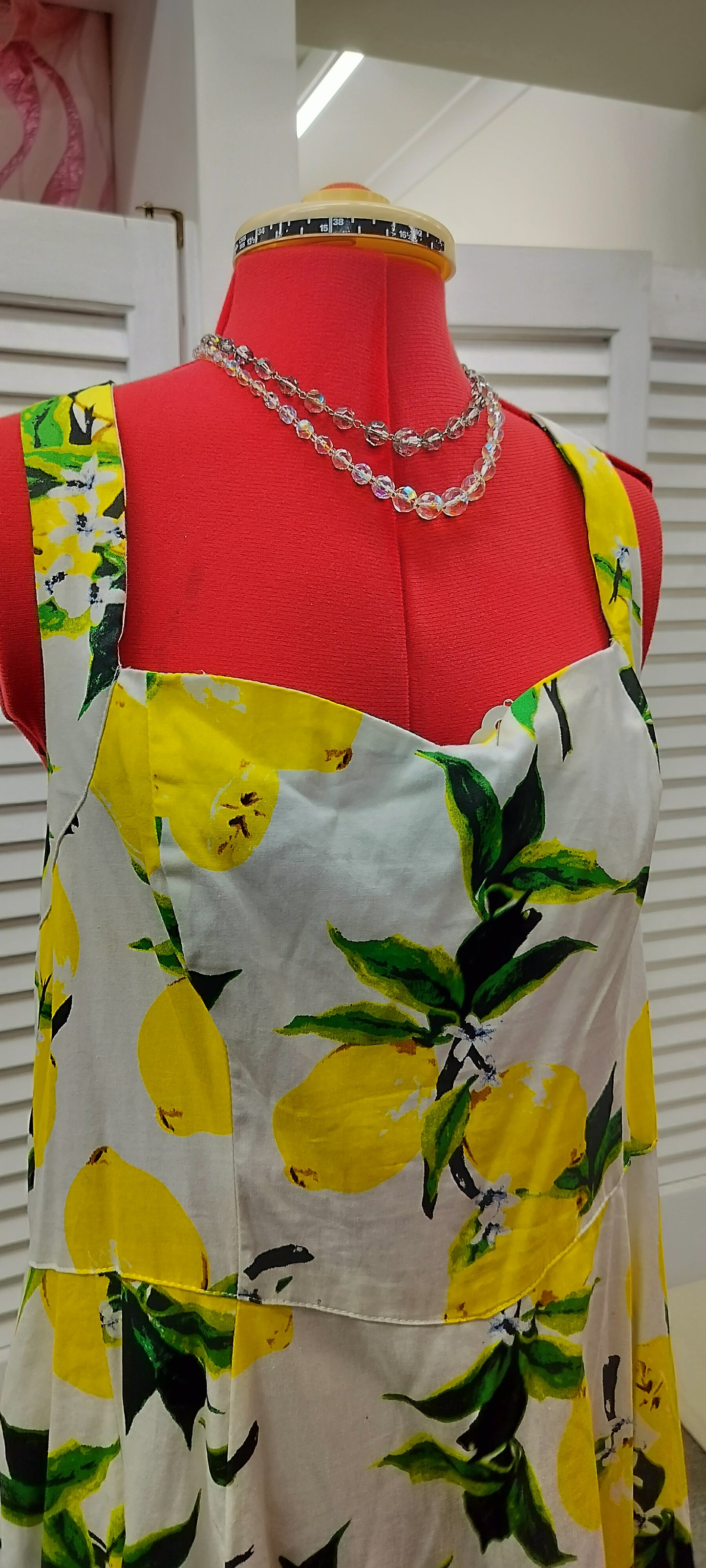 Hearts + Roses ,Lemons hatter neds cotton dress, size-14