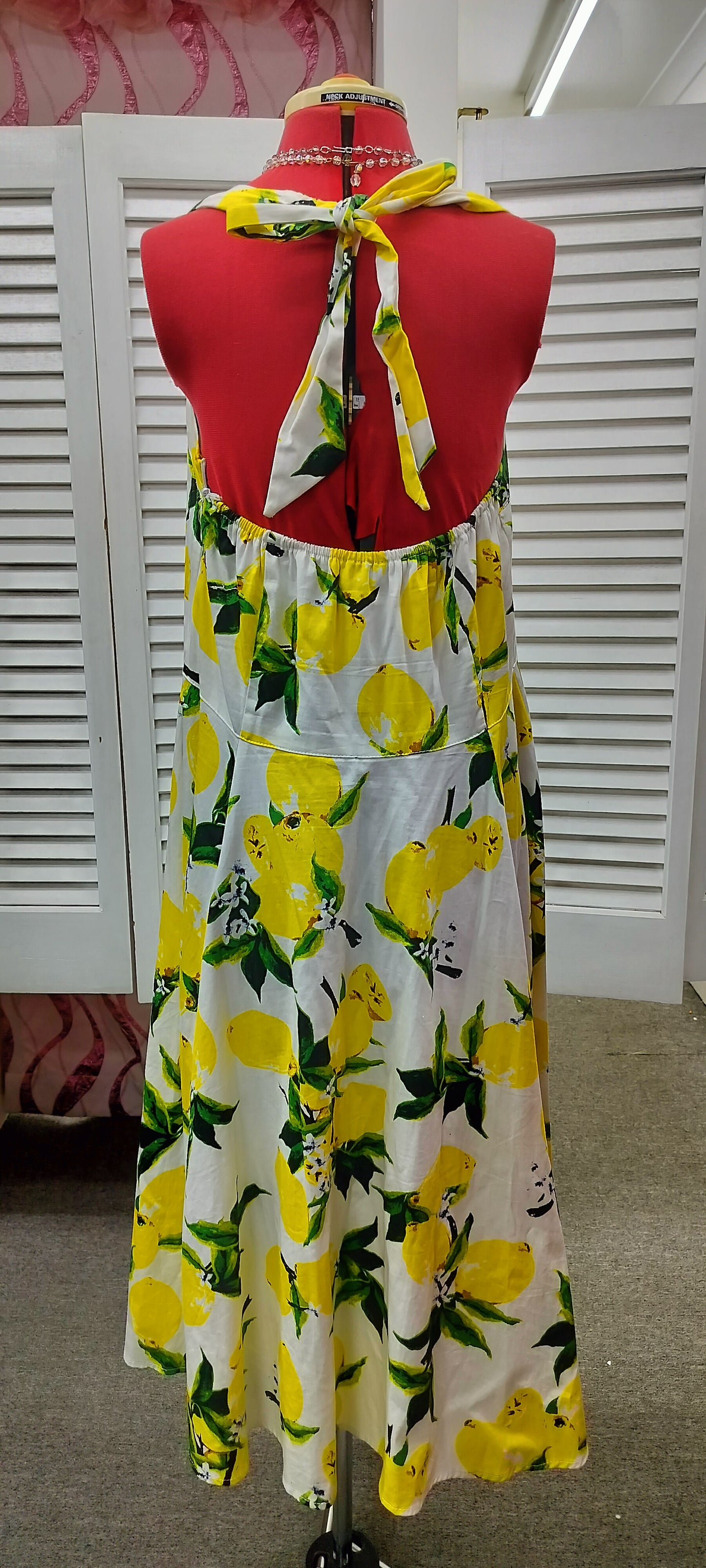 Hearts + Roses ,Lemons hatter neds cotton dress, size-14