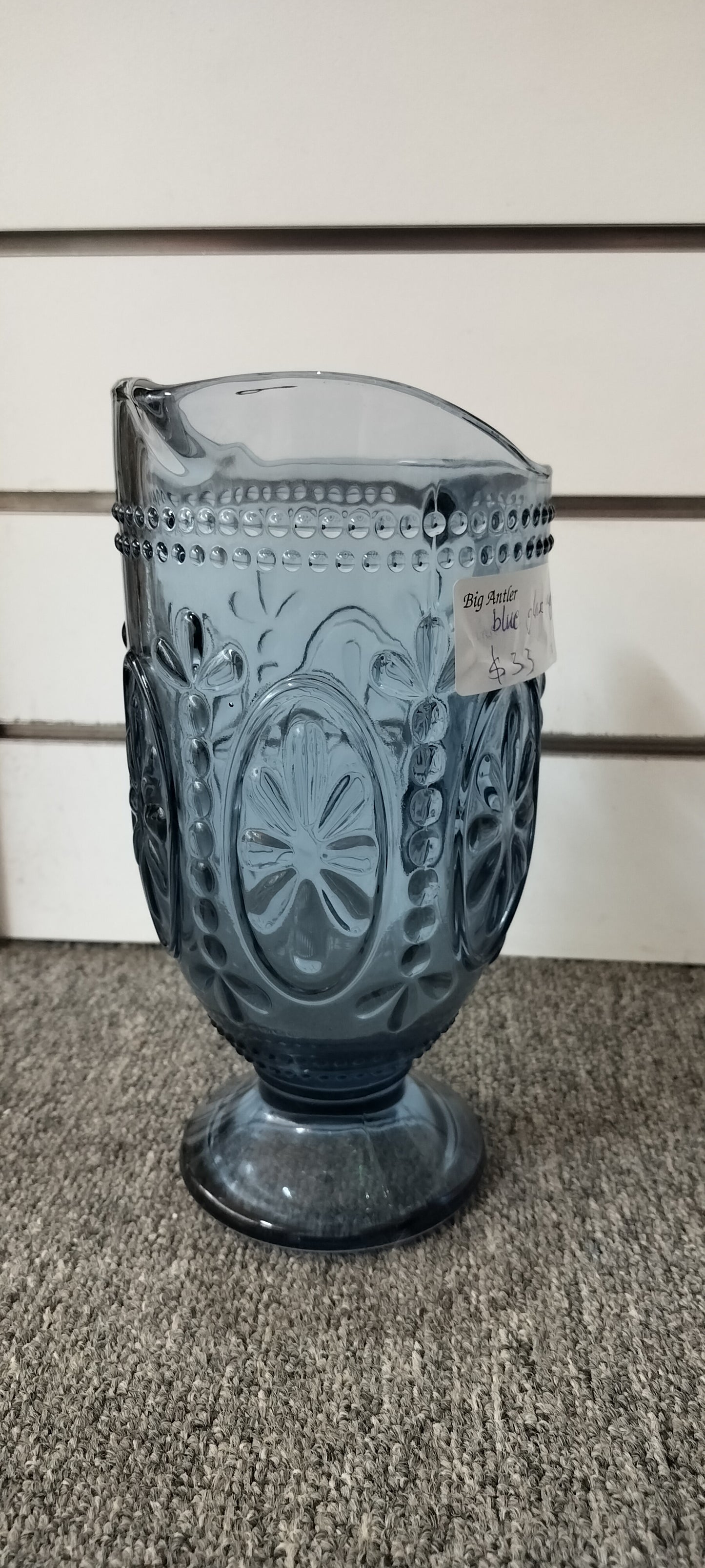 Blue Glass Jar.