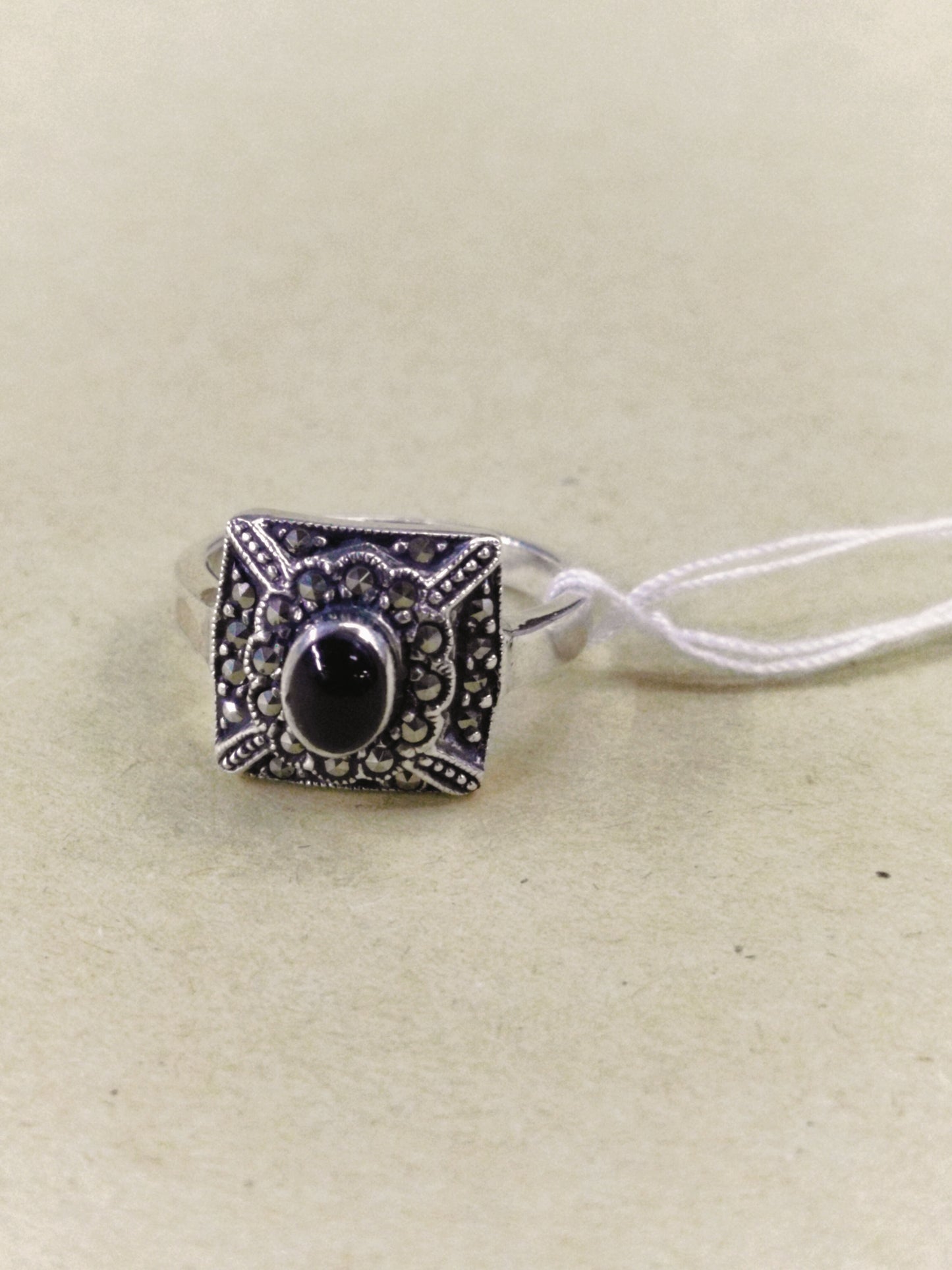 925 sterling silver Onyx. Size- 15.
